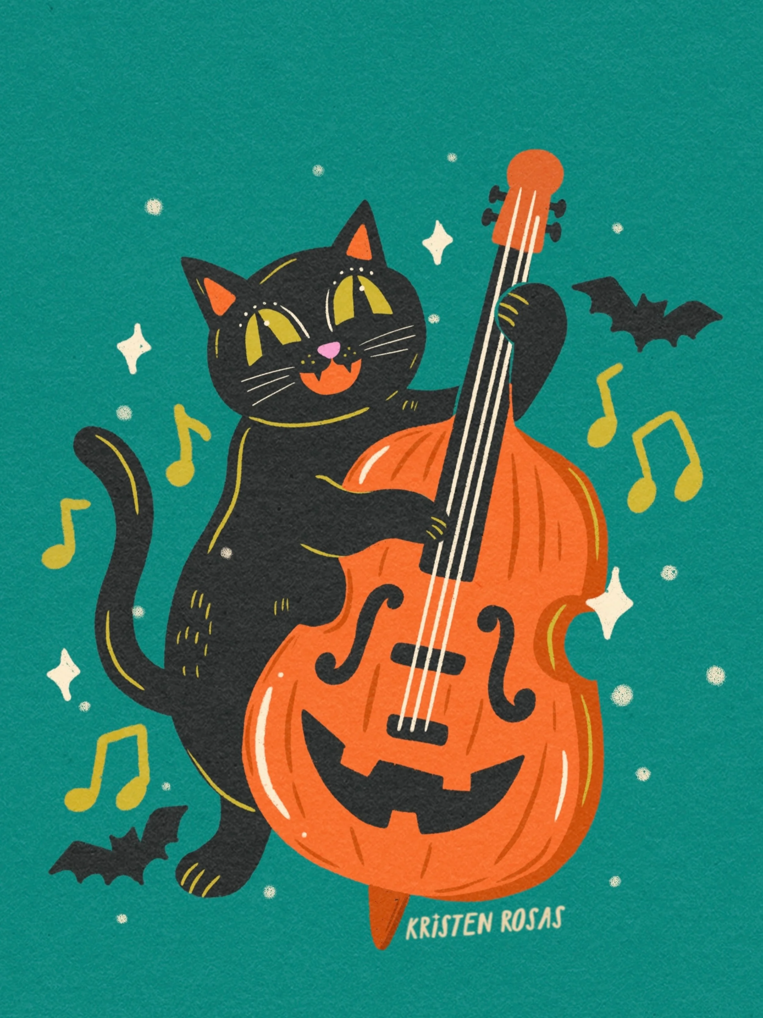 🎃 🐈&zwj;⬛ 🎵 ⭐️ 

Art licensing - Halloween - vintage Halloween - illustration - illustrator - procreate - freelance artist - trick or treat - black cat - animal art - retro Halloween