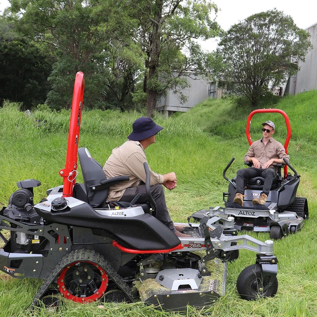 Got a property that&rsquo;s a real challenge? Steep slopes, rough terrain, or hard-to-reach areas? Let Altoz show you what true performance looks like.
Our team will bring an Altoz tracked zero-turn mower to your site for a demo - so you can see it i