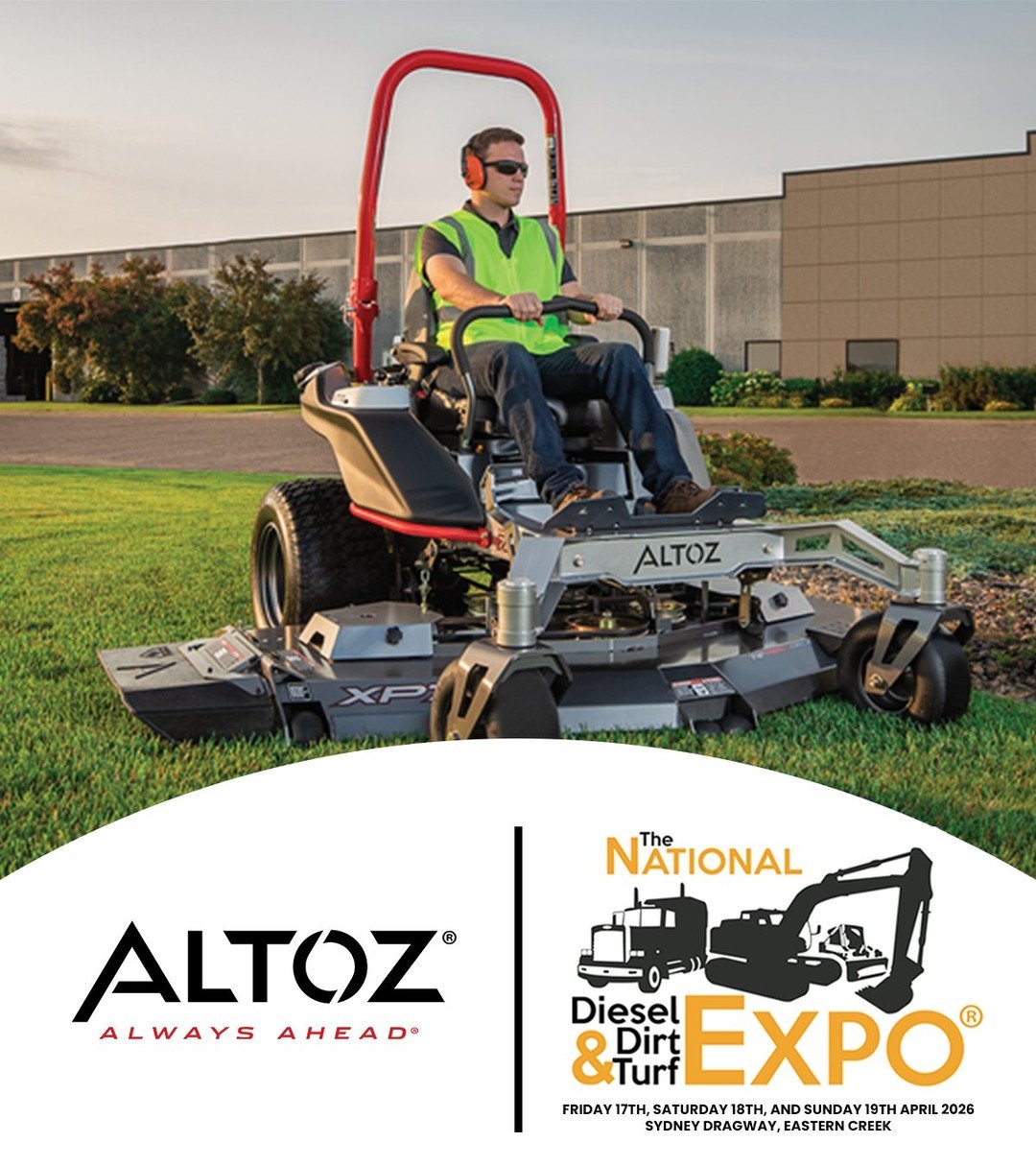 SEE ALTOZ IN ACTION!

Join us at the National Diesel Dirt &amp; Turf Expo -  Australia&rsquo;s largest machinery event! 💪

We&rsquo;ll be showcasing Altoz&rsquo;s innovative mowing solutions from April 17&ndash;19, 2026, in Sydney.

Altoz machines a