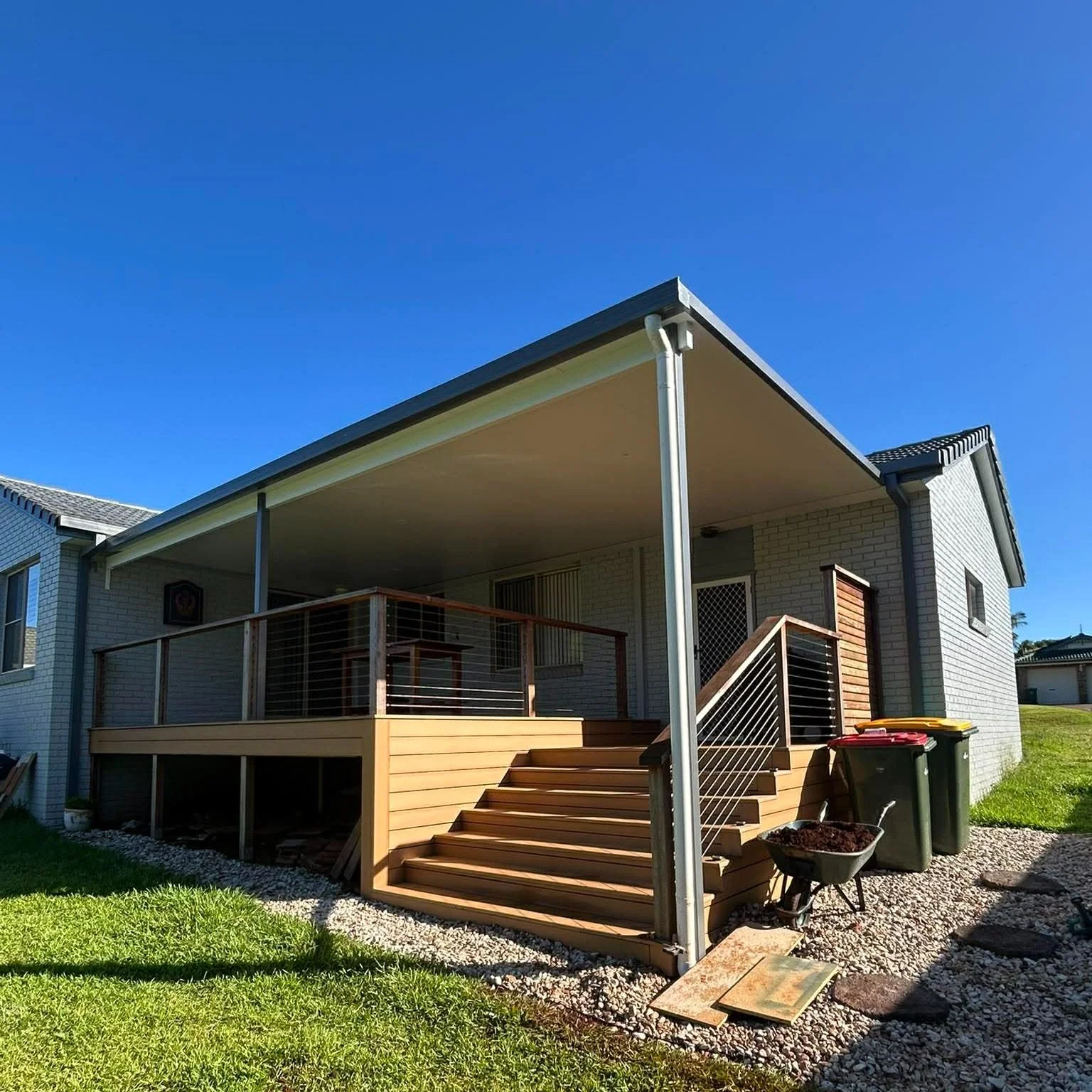 This project has been in the making for a while, and the results speak for themselves. The refreshed deck and patio awning give this home a complete facelift while creating beautiful outdoor spaces for our happy client to enjoy. 🏠😎

Now there&rsquo
