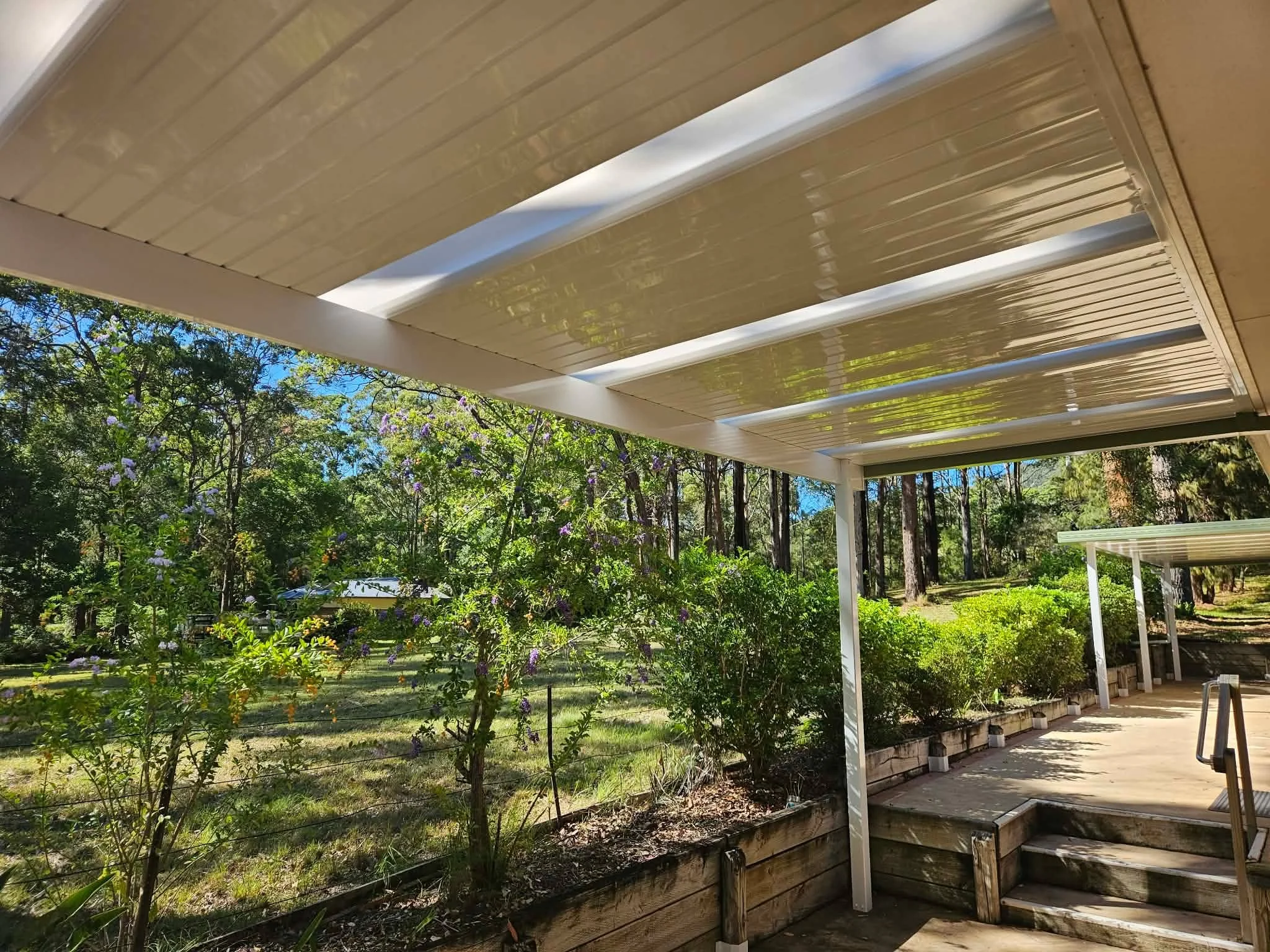 This is the perfect spot to sit back, relax and take in the view. With beautiful natural views and cool, comfortable shade overhead, you could happily sit here for hours. 😎🏠

Practical, peaceful and custom-built to suit the home, that&rsquo;s what 