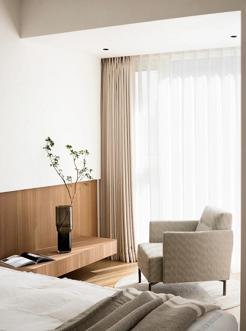 Featuring the Luna Bed for restful nights and the Ease Chair for slow mornings. A quiet space designed for comfort and clarity.