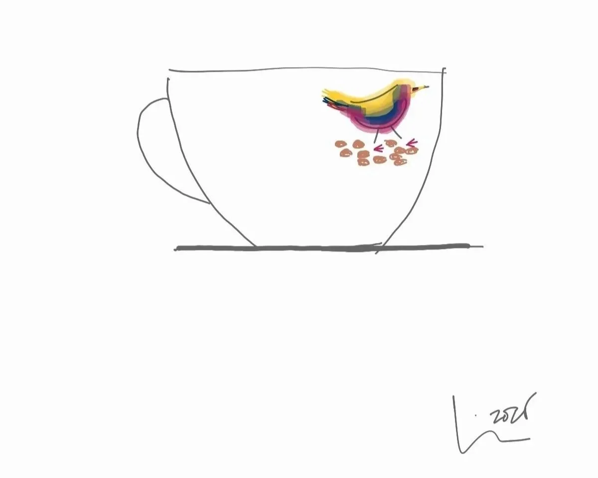 Colombia coffee cup, by Luis Martín, All Rights Reserved.