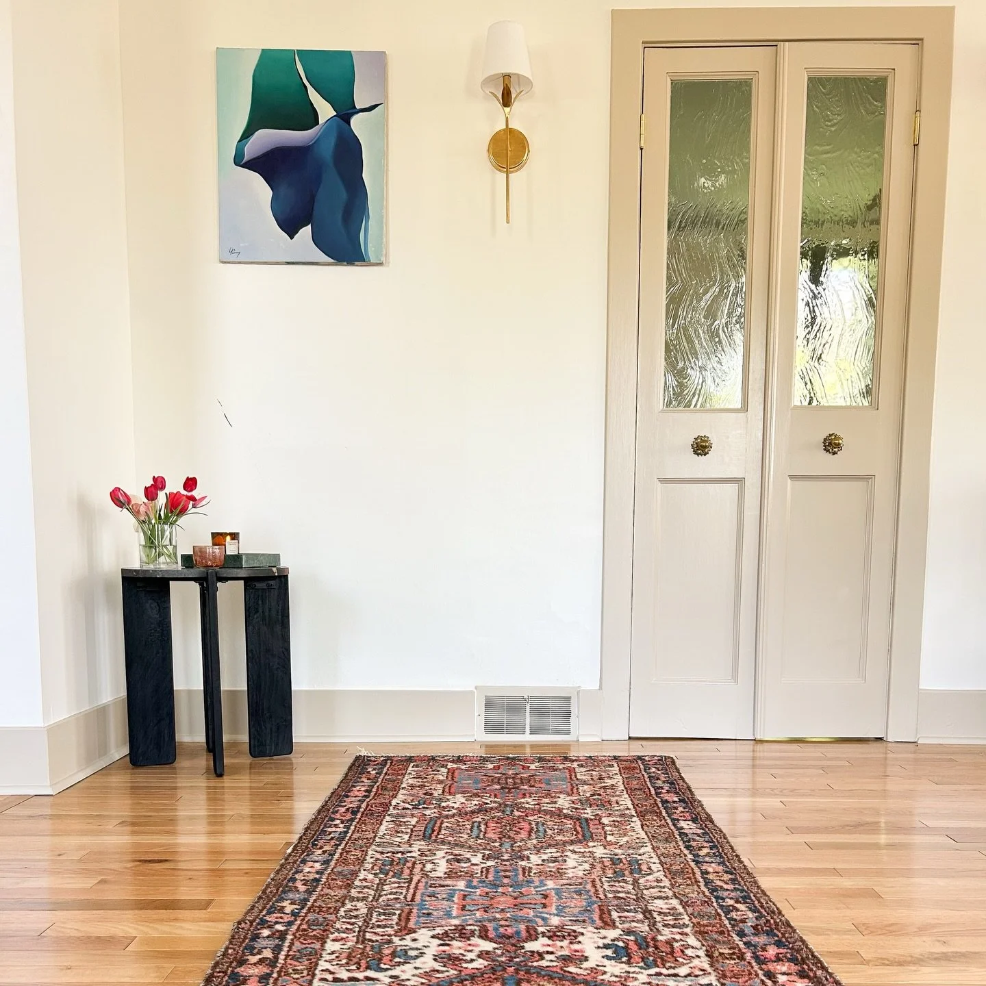 All roads lead to Shamil, a Karaja runner (2 x 10) with classic geometric medallions and a soft, hand-spun pile. Circa 1900 and in excellent condition, it&rsquo;s a rare gem for any lengthy space.

For the rug curious: Karajas come from Northwest Ira