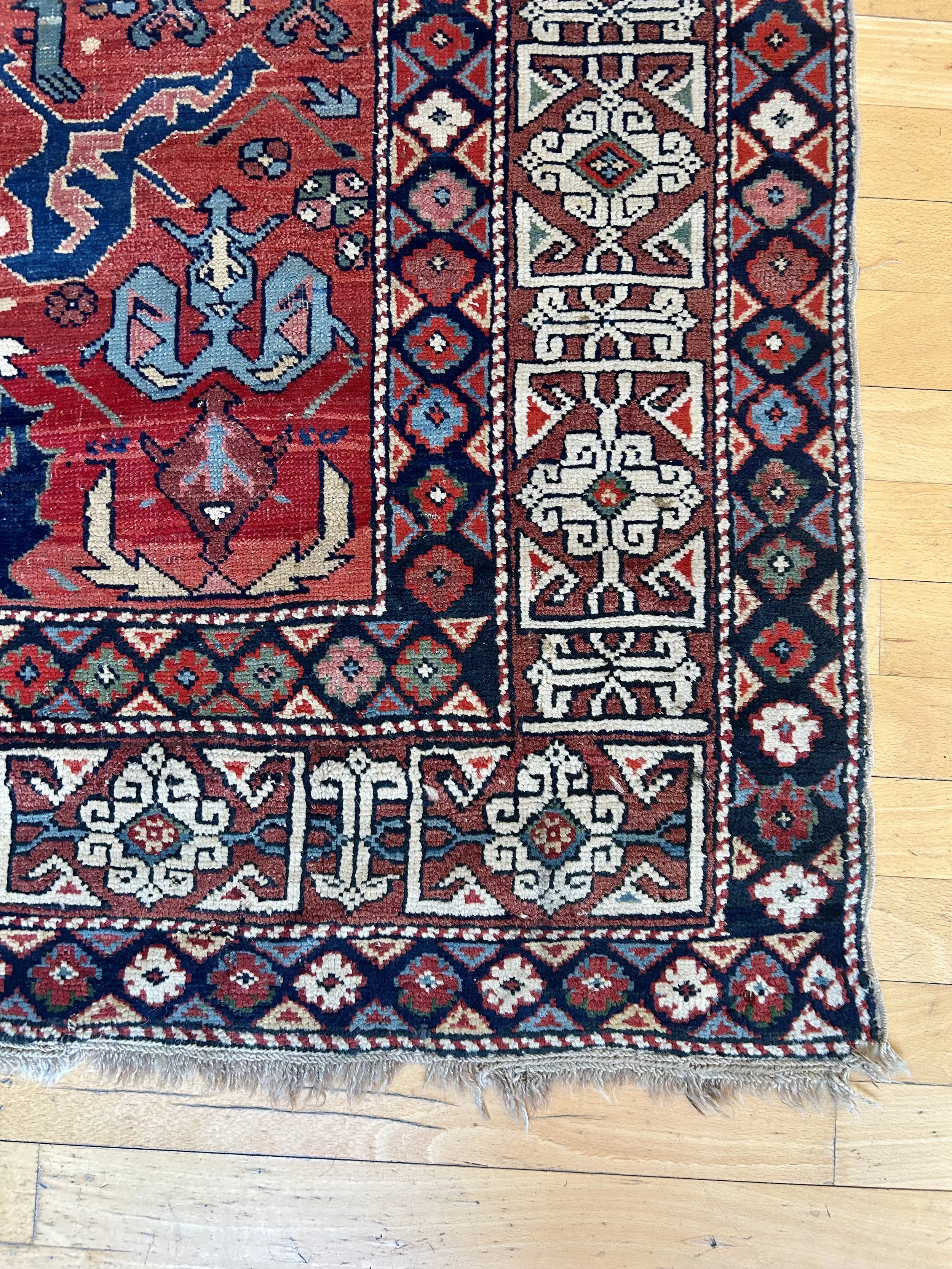 Antique Alpan Kuba Area Rug (4 x 6)