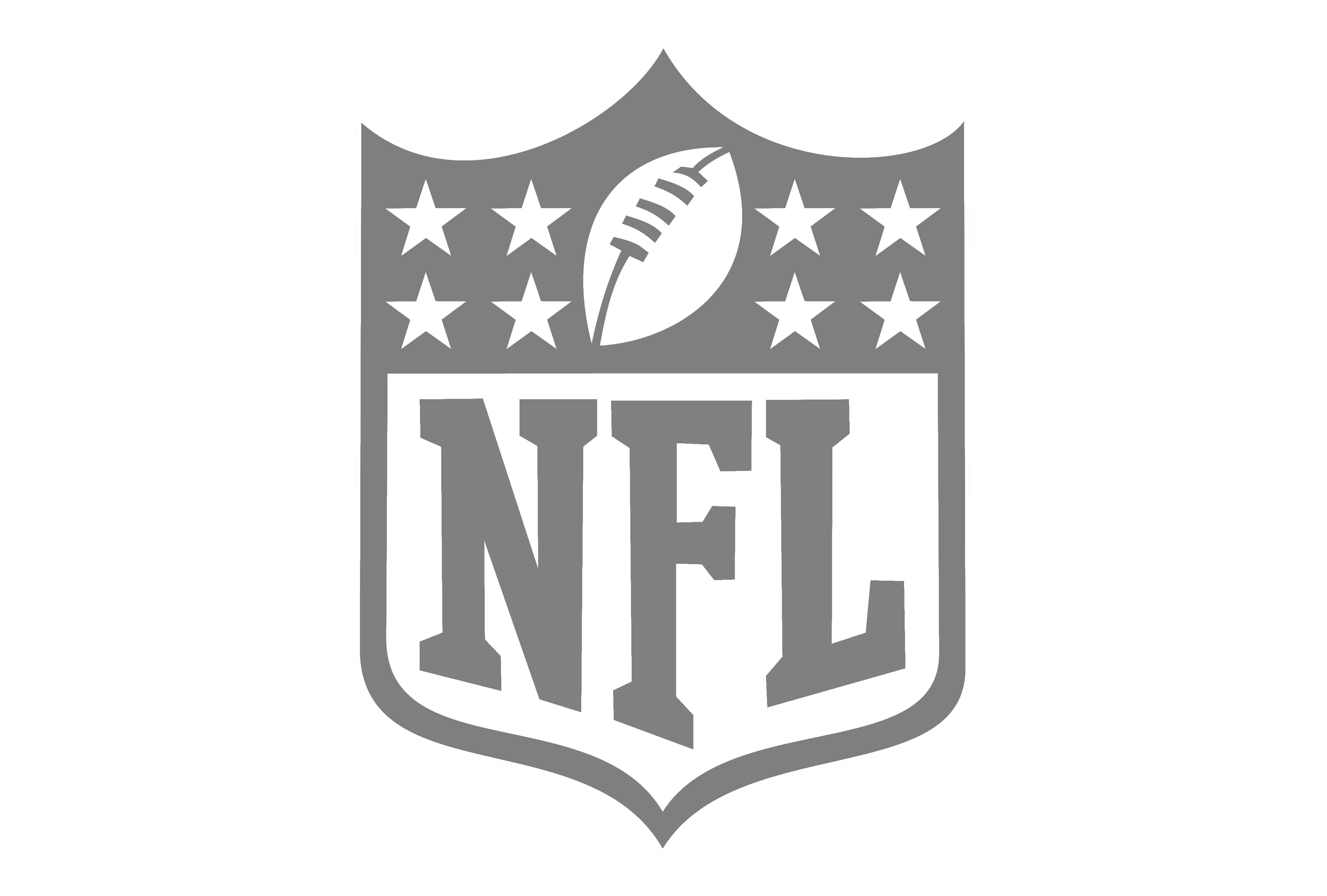 NFL logo featuring a shield with stars, a football, and the letters "NFL."