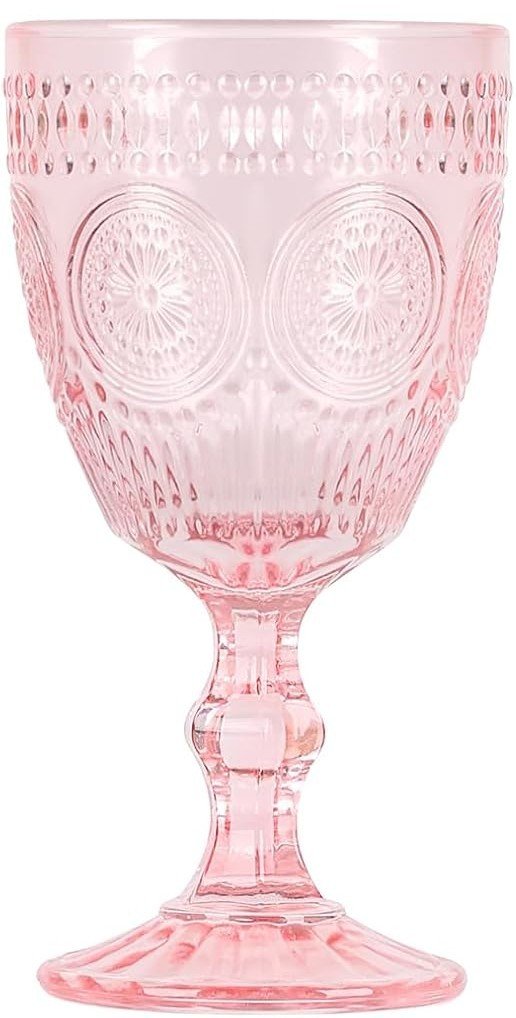 Pink Glass Goblet $3 - for weddings of 50 or less guests 