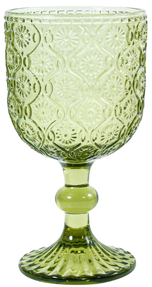 Green Glass Goblet $3 - for weddings of 50 or less guests 