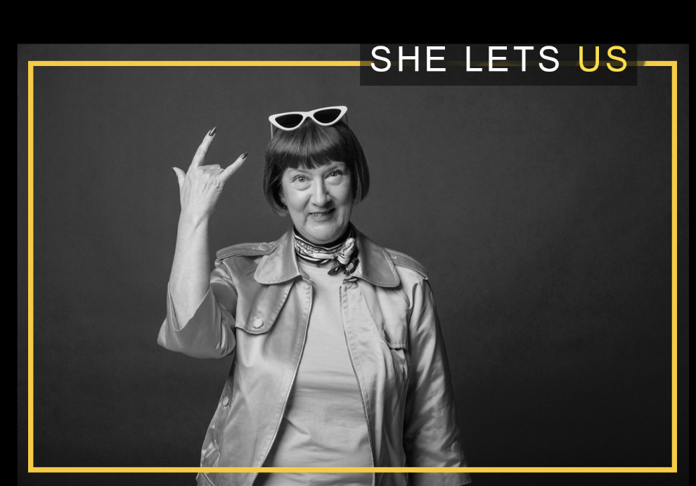 She lets us