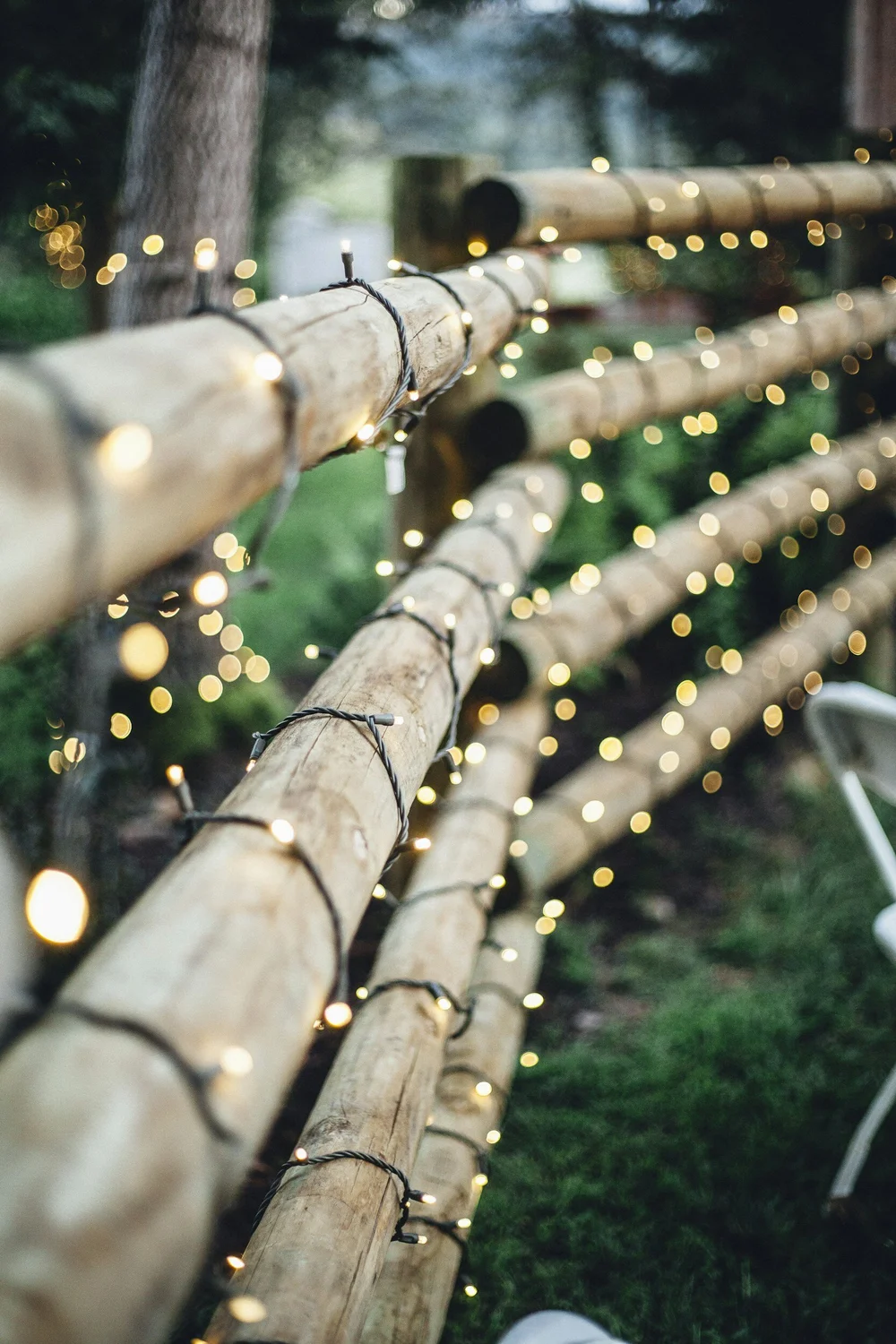 String Lights Along Fence
