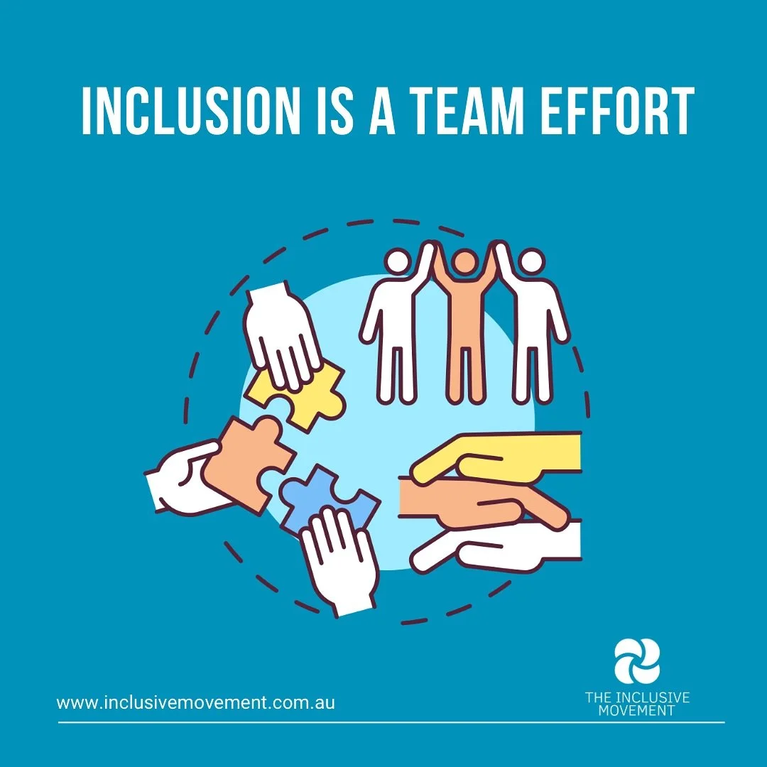 Inclusion is a team effort.

Sometimes, inclusion requires us to pause and reflect on practices we&rsquo;ve always done, even if it feels uncomfortable when someone points out a gap. Discomfort doesn&rsquo;t mean the suggestion isn&rsquo;t valid&mdas