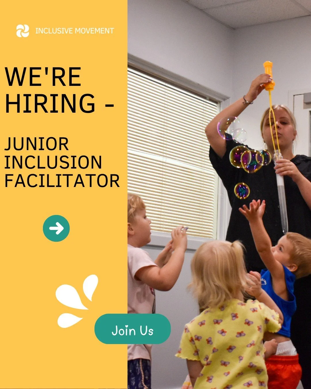 We&rsquo;re Hiring! 

Junior Inclusion Facilitator
The Inclusive Movement | Casual | Karratha

Join our team supporting Happy Hub, Gaming Events, and Inclusive Weekend Activities!

We&rsquo;re looking for a friendly, community-minded young person who