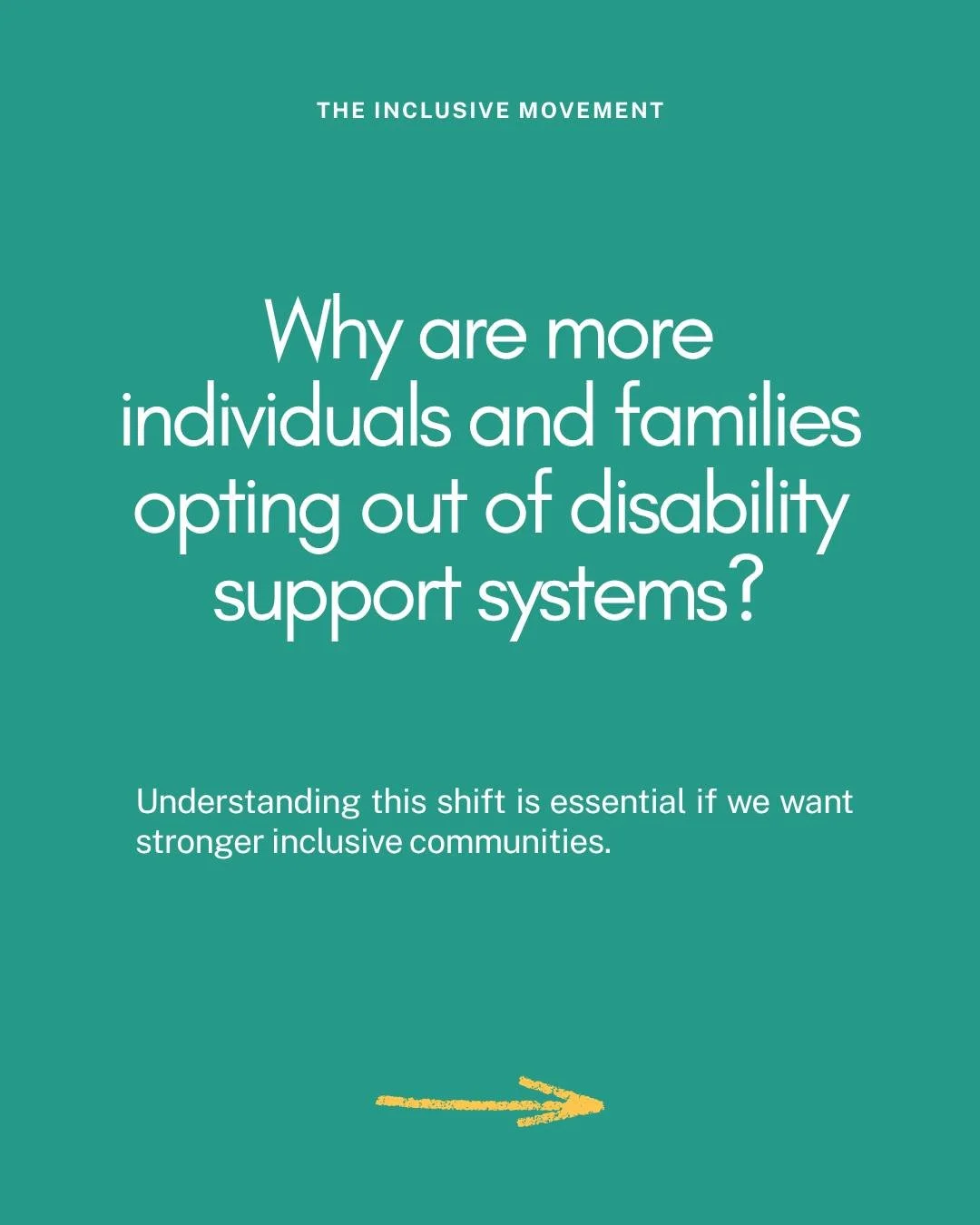 A growing number of families are stepping away from disability supports.

Understanding why this is happening is the first step toward rebuilding trust and creating communities where people truly belong.

Read more via the link in bio or visit https:
