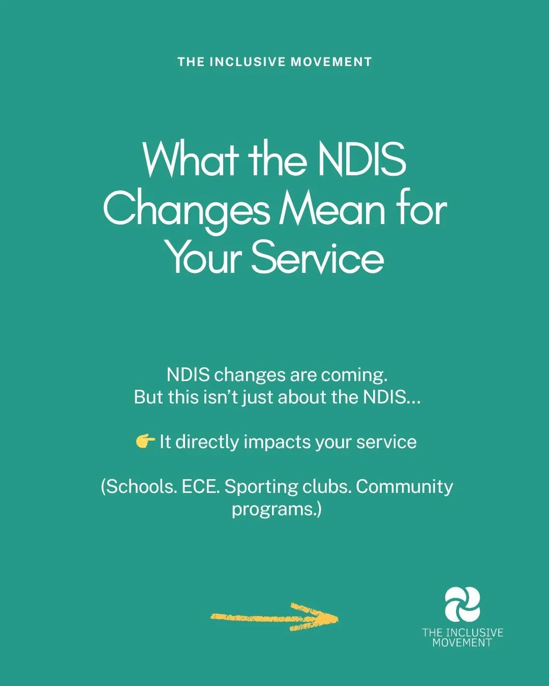 The recent NDIS changes don&rsquo;t just impact participants.

They impact every community space; schools, early childhood settings, sporting clubs, and local services.

With more individuals being directed toward &ldquo;foundational supports,&rdquo;