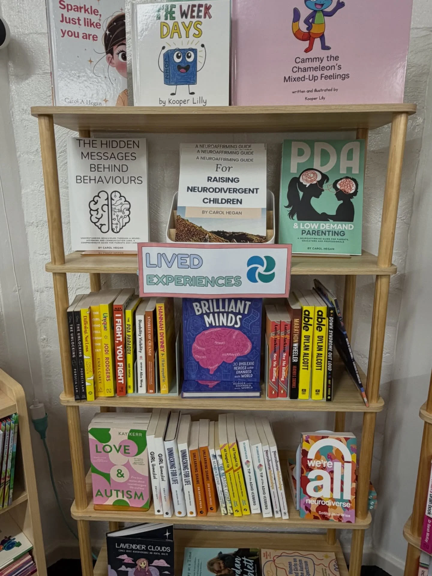 Even more great titles have landed in our Inclusion Shop online and in our Happy Hub building 📚 

We are loving the growing diversity of authors in our Lived Experience section 💛 and some special new titles highlighting AAC in the early years. 

Br