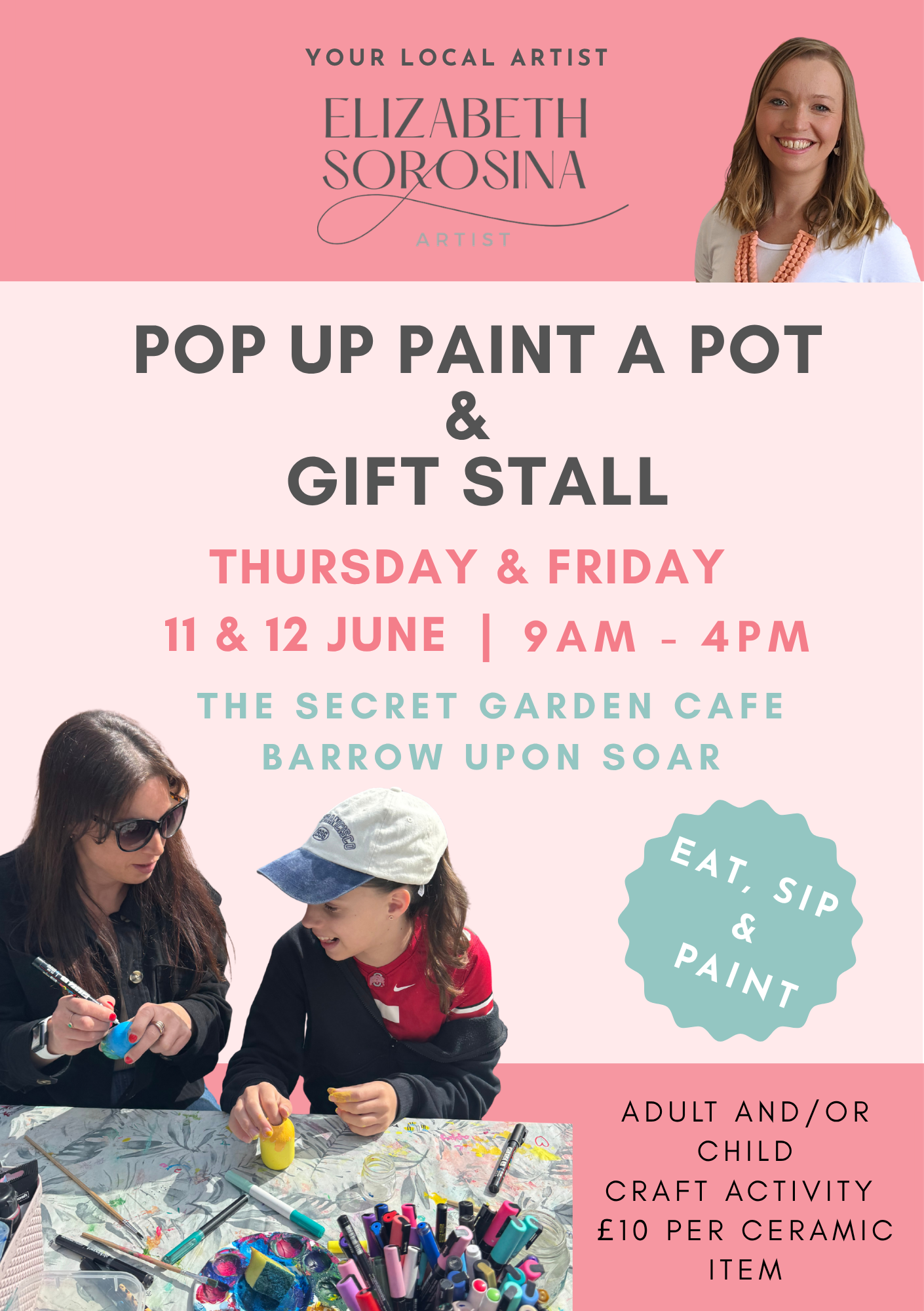 Pop up Paint a Pot and Artisan Gift Stall - Barrow upon Soar