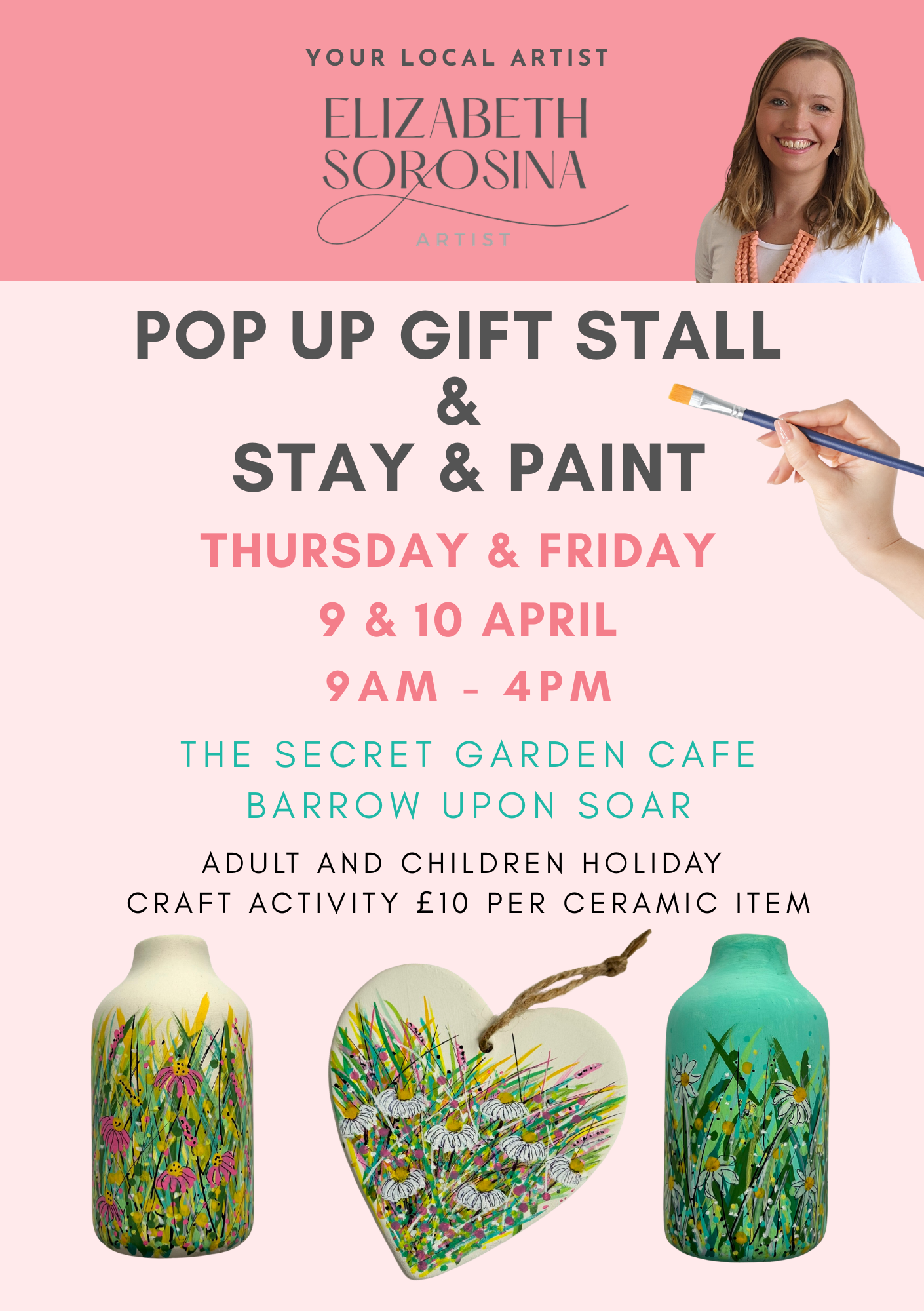 Pop up Art Stall and Stay and Paint