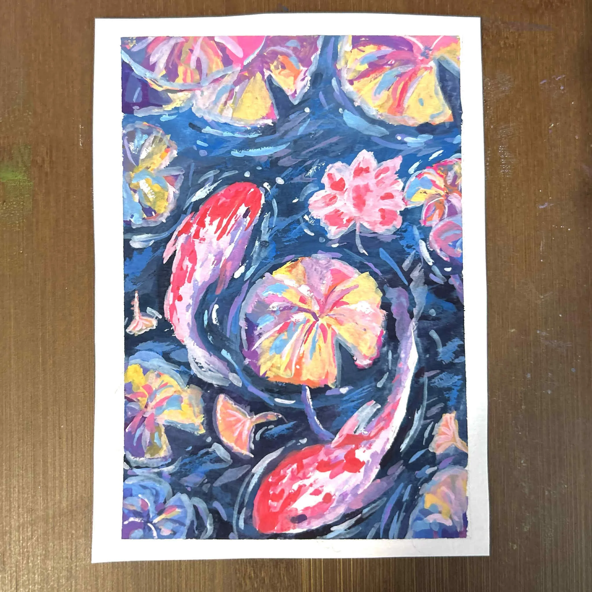 Gouache painting- Koi Fish 1/1