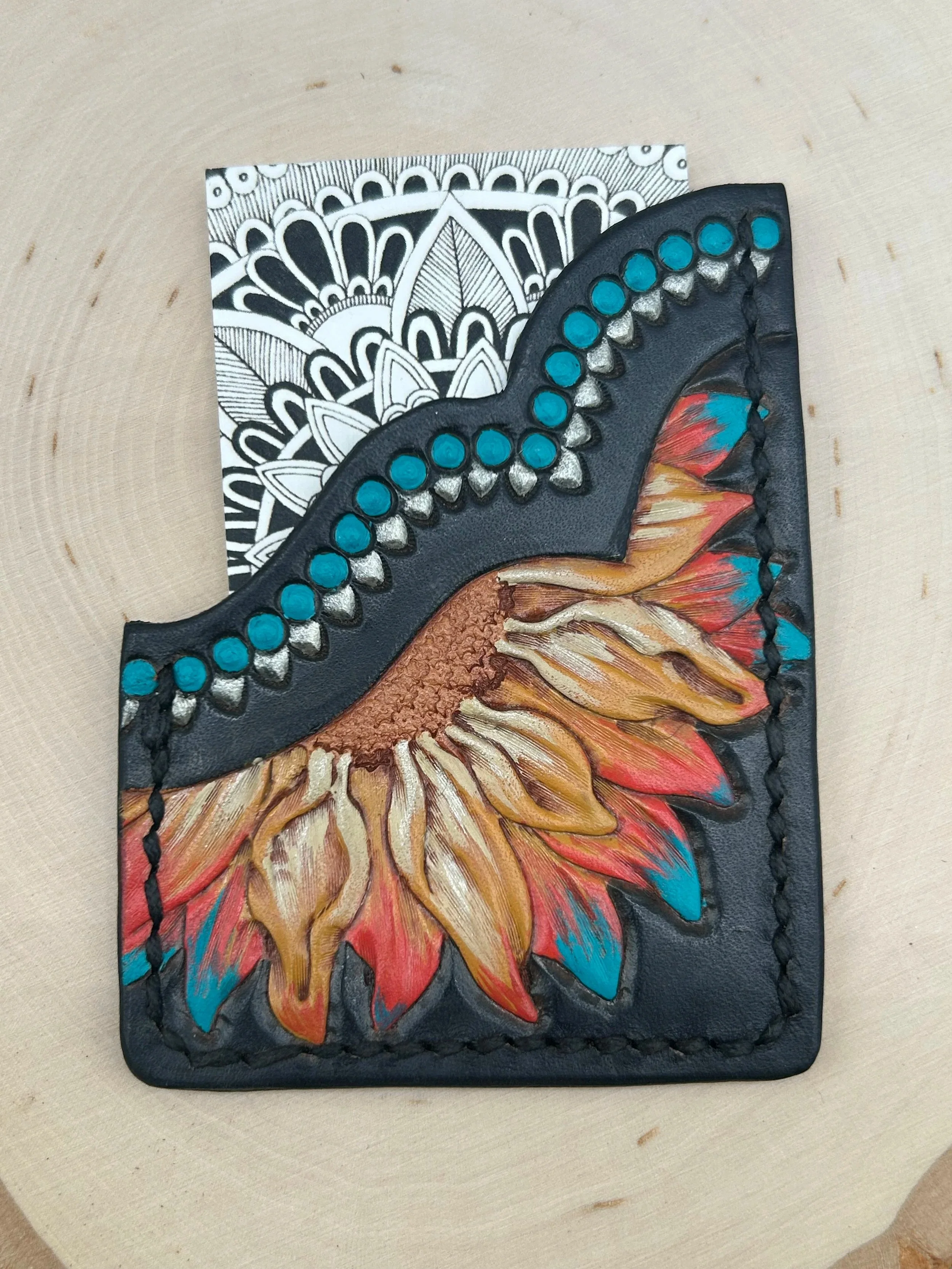 Tooled Leather Card Holders