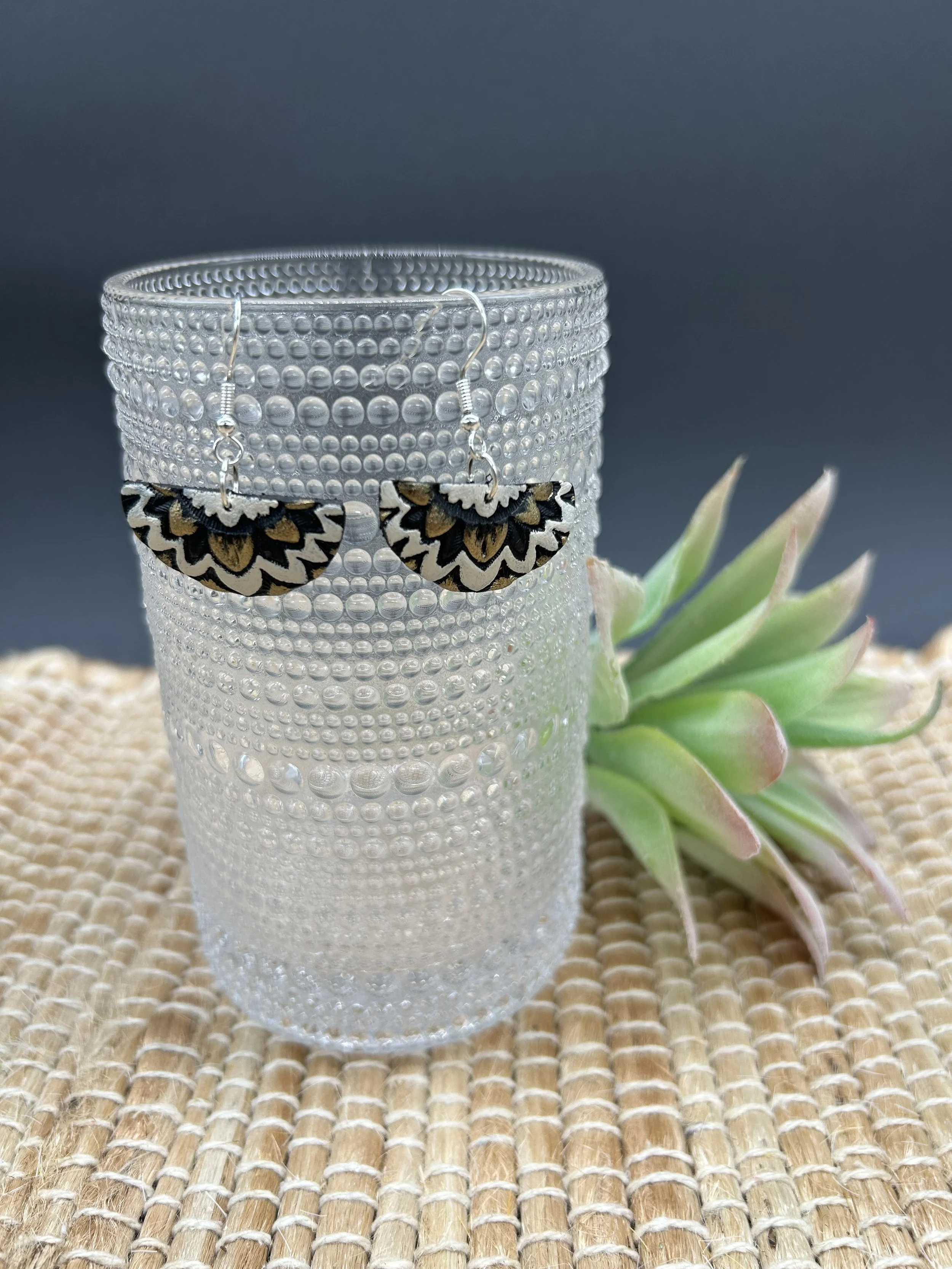 Geometric Earrings- Half Moon