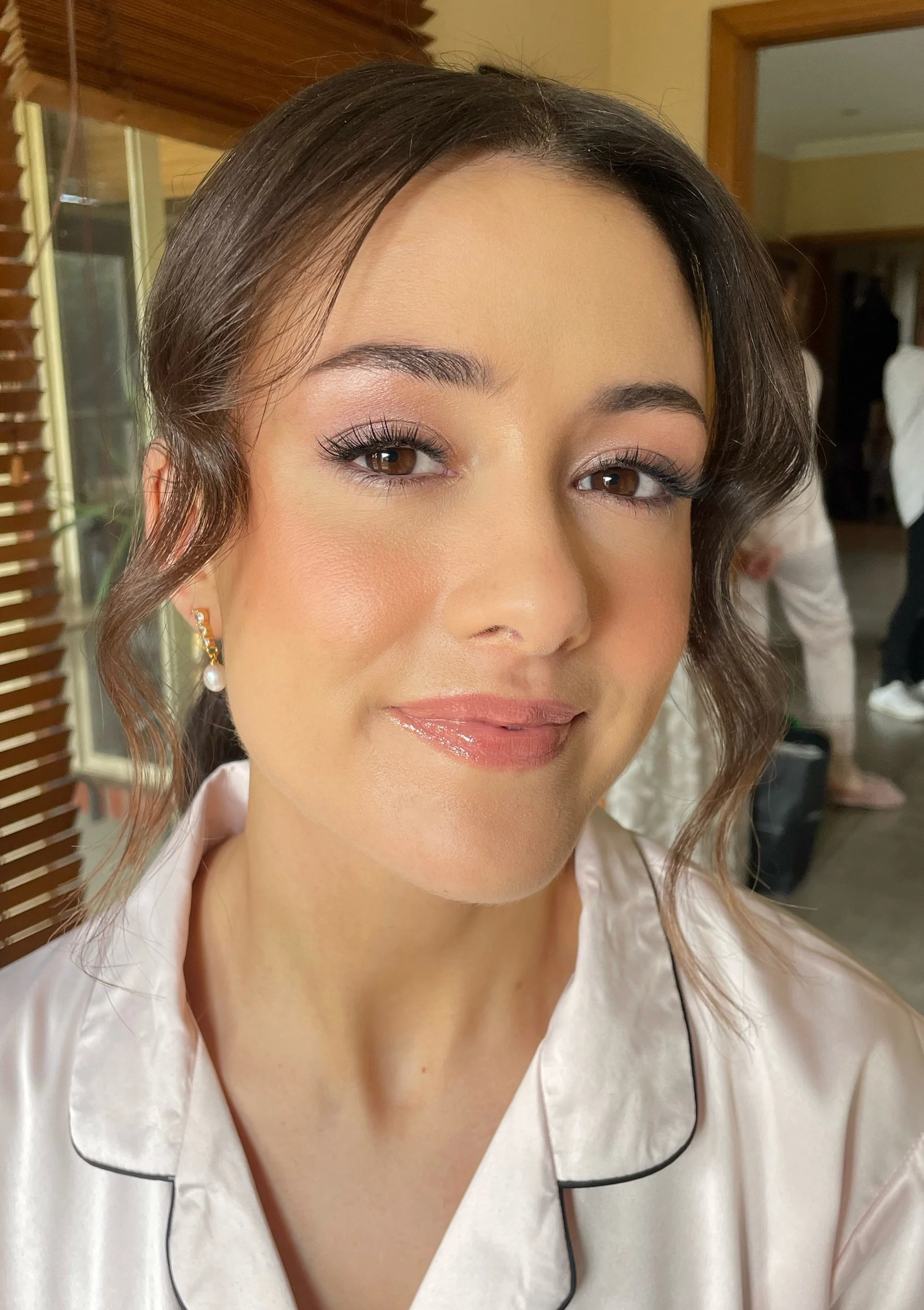 Geelong bride after having her makeup professionally applied by Jessica O'Donnell
