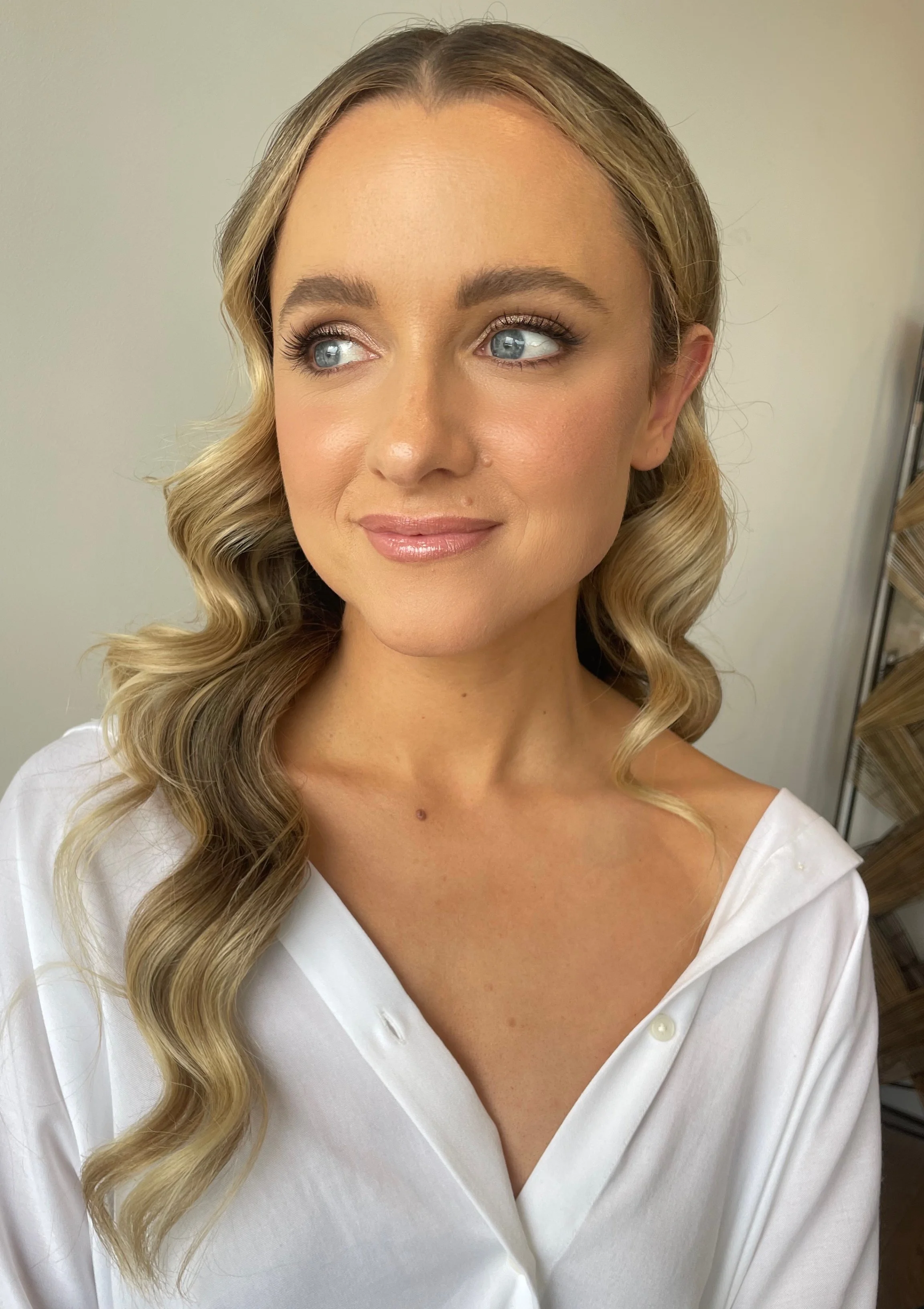 Bride with professionally applied makeup