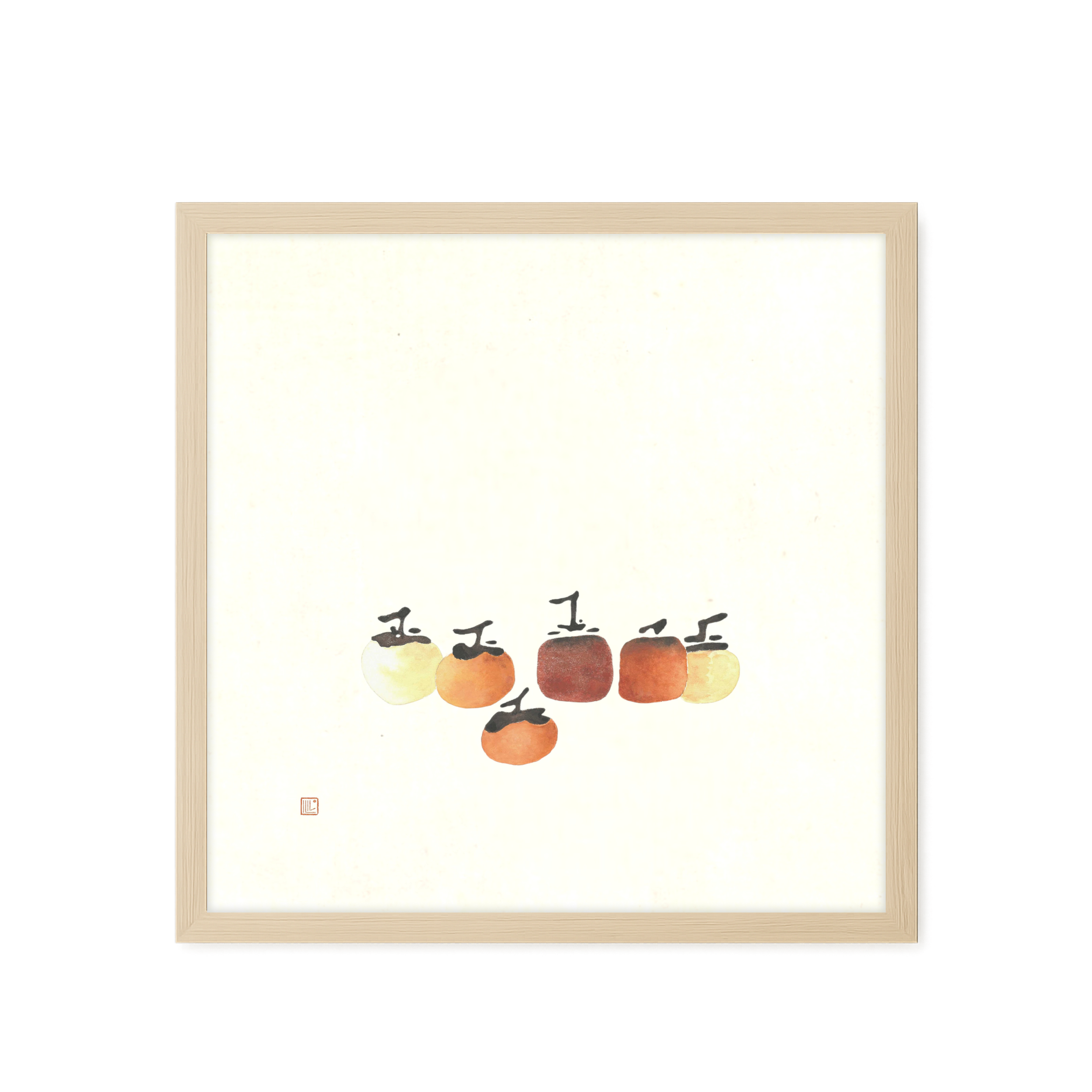 Six Persimmons 12x12" Print