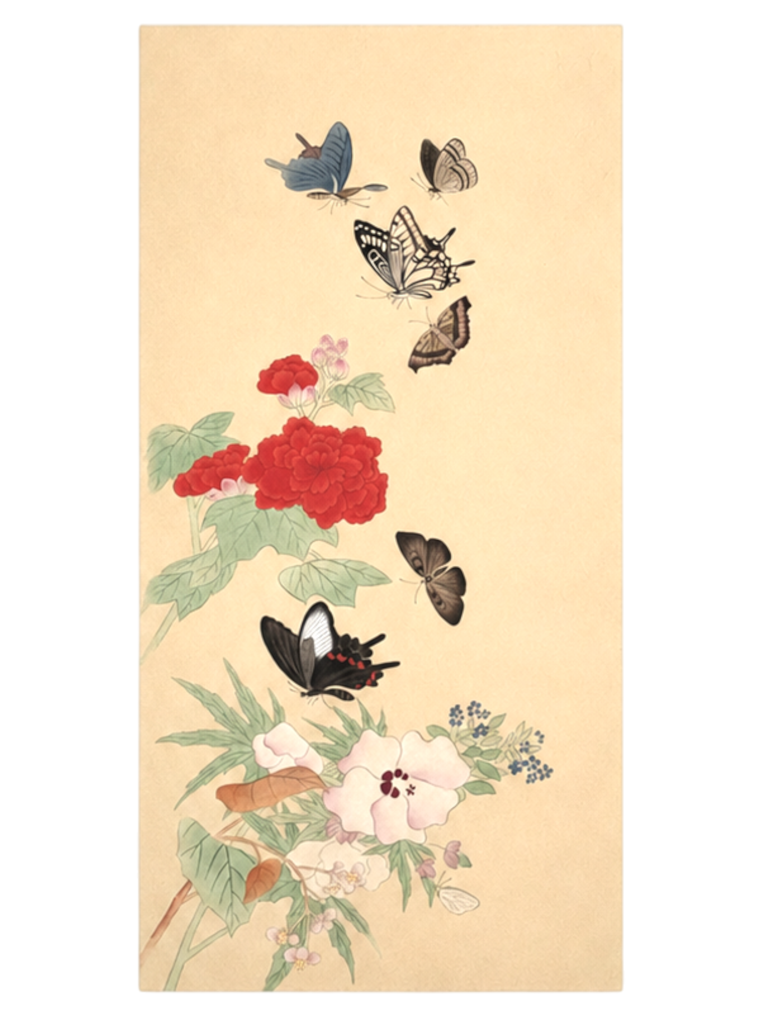 Flowers and Butterflies I