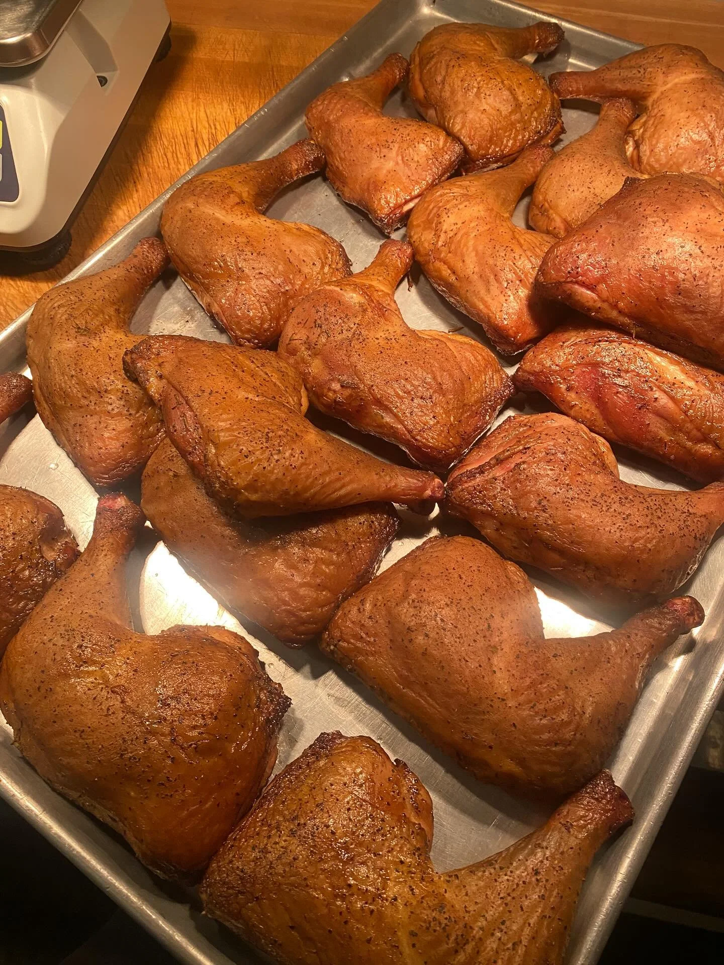 SMOKED CHICKEN FRIDAY &amp; SATURDAY 
Also MASHED POTATOES both days 
1 quarter 2 sides $12
2 quarters 2 sides $17
Quarters only $5.50
Make the mashed any one of your sides for no up charge 🥔🍗