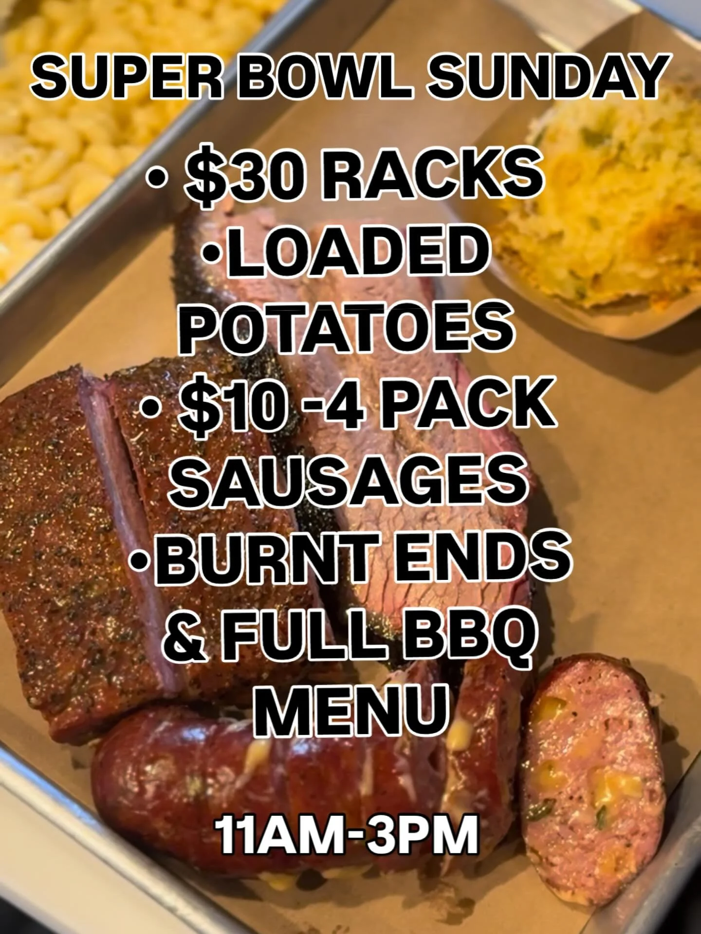 GAME DAY MEATS
Come by to get your game day bites 11-3
Don&rsquo;t forget to pick up your party pack from 1-3