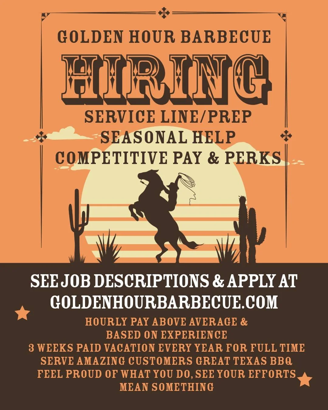 Golden Hour Barbecue is a small, high-performing team dedicated to bringing authentic Texas-style BBQ to Western Nebraska. Ranked #10 in the U.S. for Texas BBQ outside of Texas, we&rsquo;re proud of what we do&mdash;and it all starts behind the scene