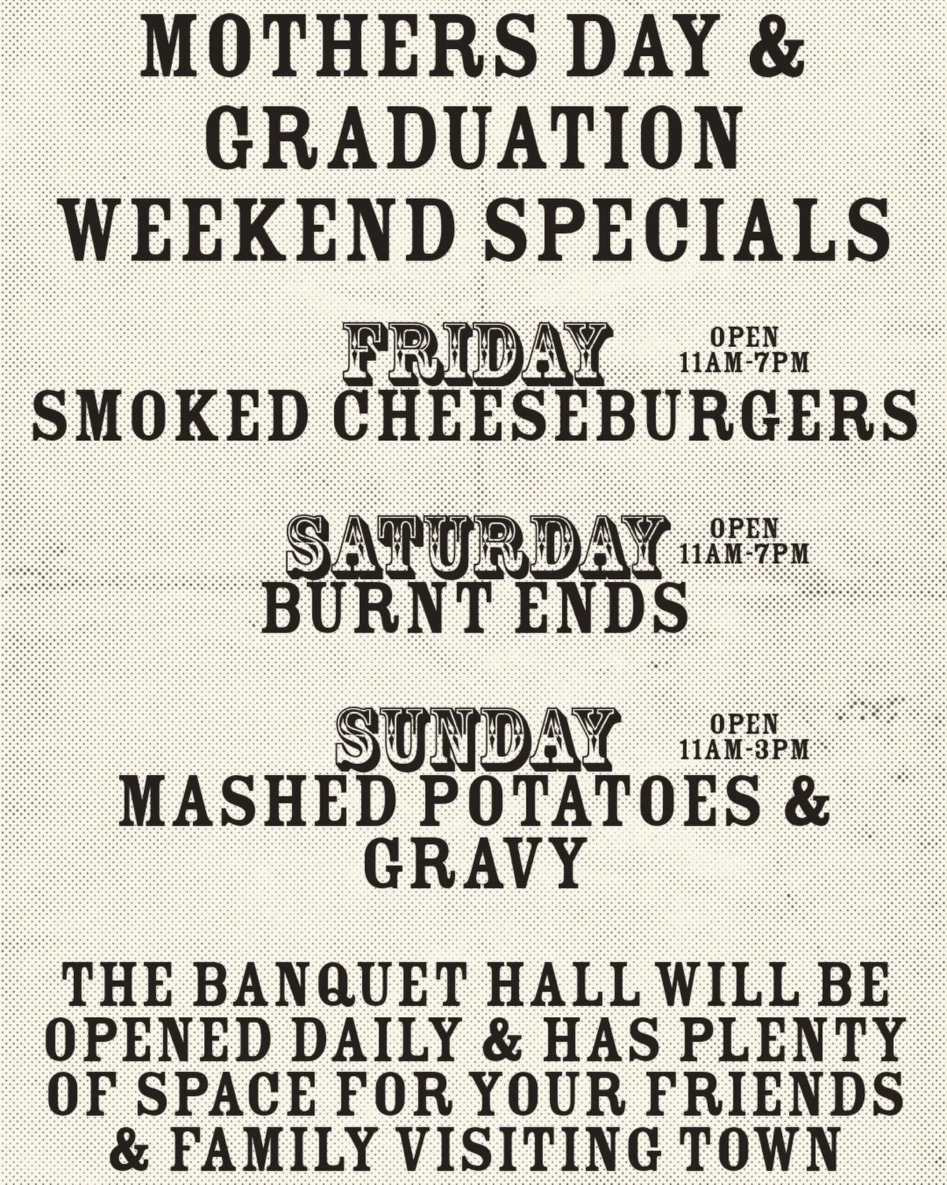 We cannot wait to see y&rsquo;all this weekend! 
Come by for Texas bbq, specials or to grab some bulk foods for your friends &amp; family in town. @thebuttebakeryalliance still has our pickles,pink onions &amp; sausages available! 

#oasisinthesandhi