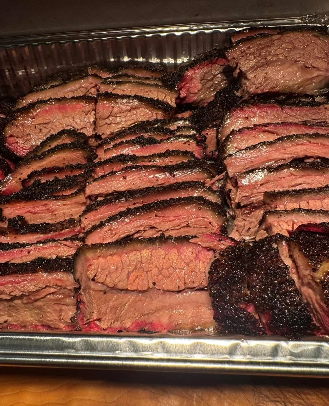 Pictured: brisket we served Monday 

Here is our weekend specials! 

**FRIDAY &mdash; Smoked Cheeseburgers** 
Made with ground brisket, hand-pattied, smoked, and topped with American cheese and our housemade herbed mayo. 
**$10 per burger**

**SATURD