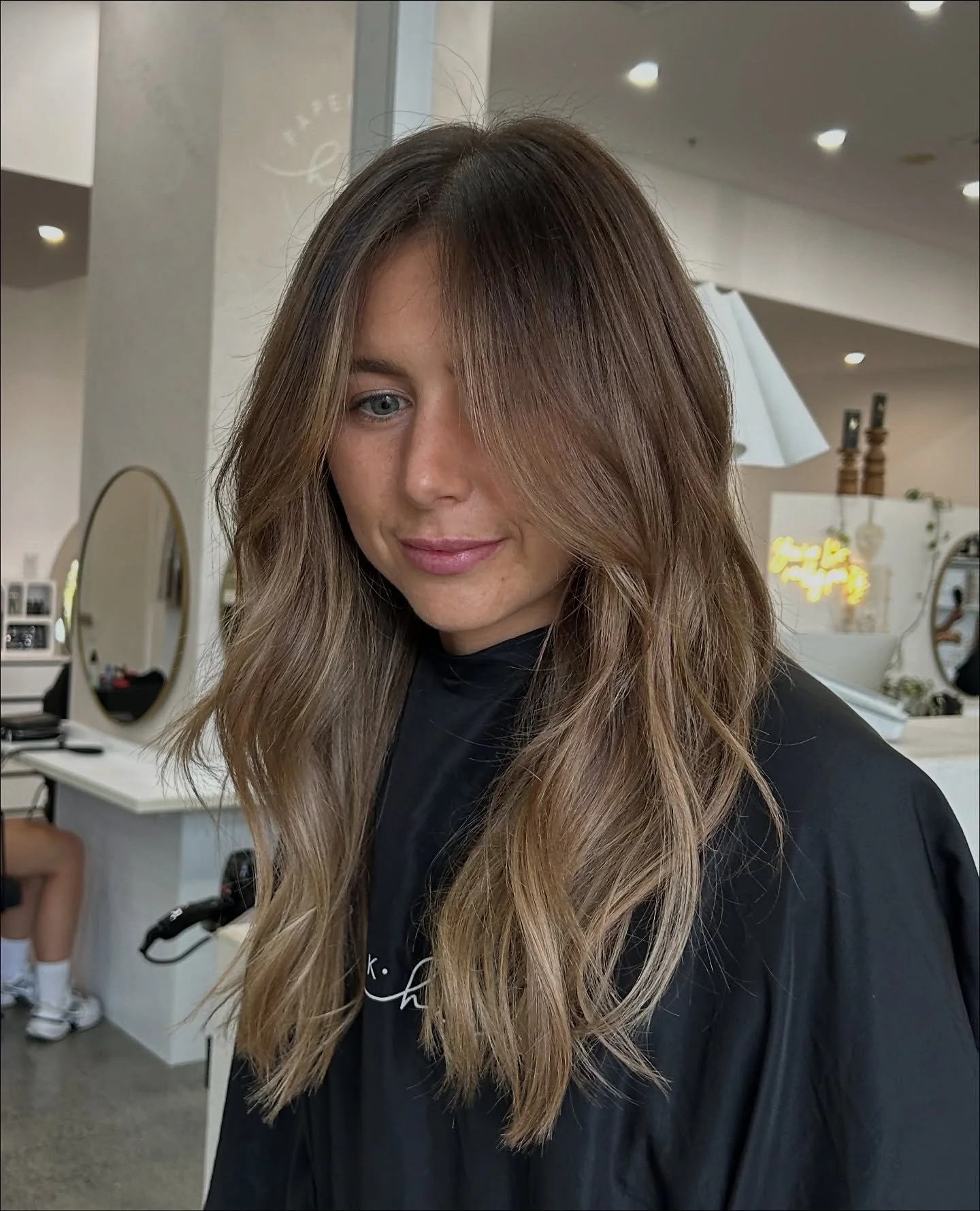 The moment you realise you forgot the before photo &amp; it was the best transformation yet!!!! 
Let me describe it while I internally cry about it,
We went from Over processed super blonde ~  to this stunning Twix bar of blended tones 🥥