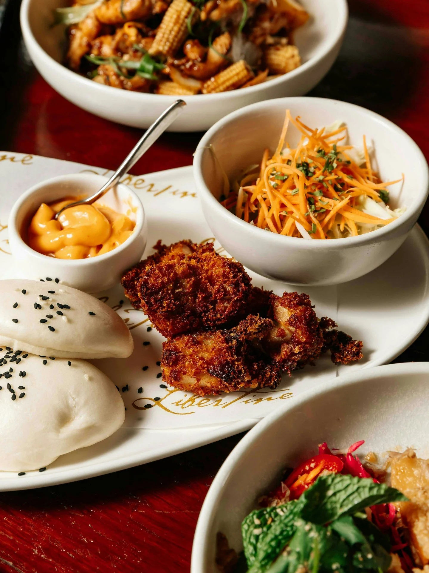 Bao goals unlocked 🥢🔥
Crispy Vietnamese fried chicken tucked into soft, steamy buns&hellip; part of our Wednesday* Banquet, Baby! 

One In, All In! 💃
Gather your crew and dig in

#livelikelibertine

Call (07) 3367 3353 or book online at www.libert