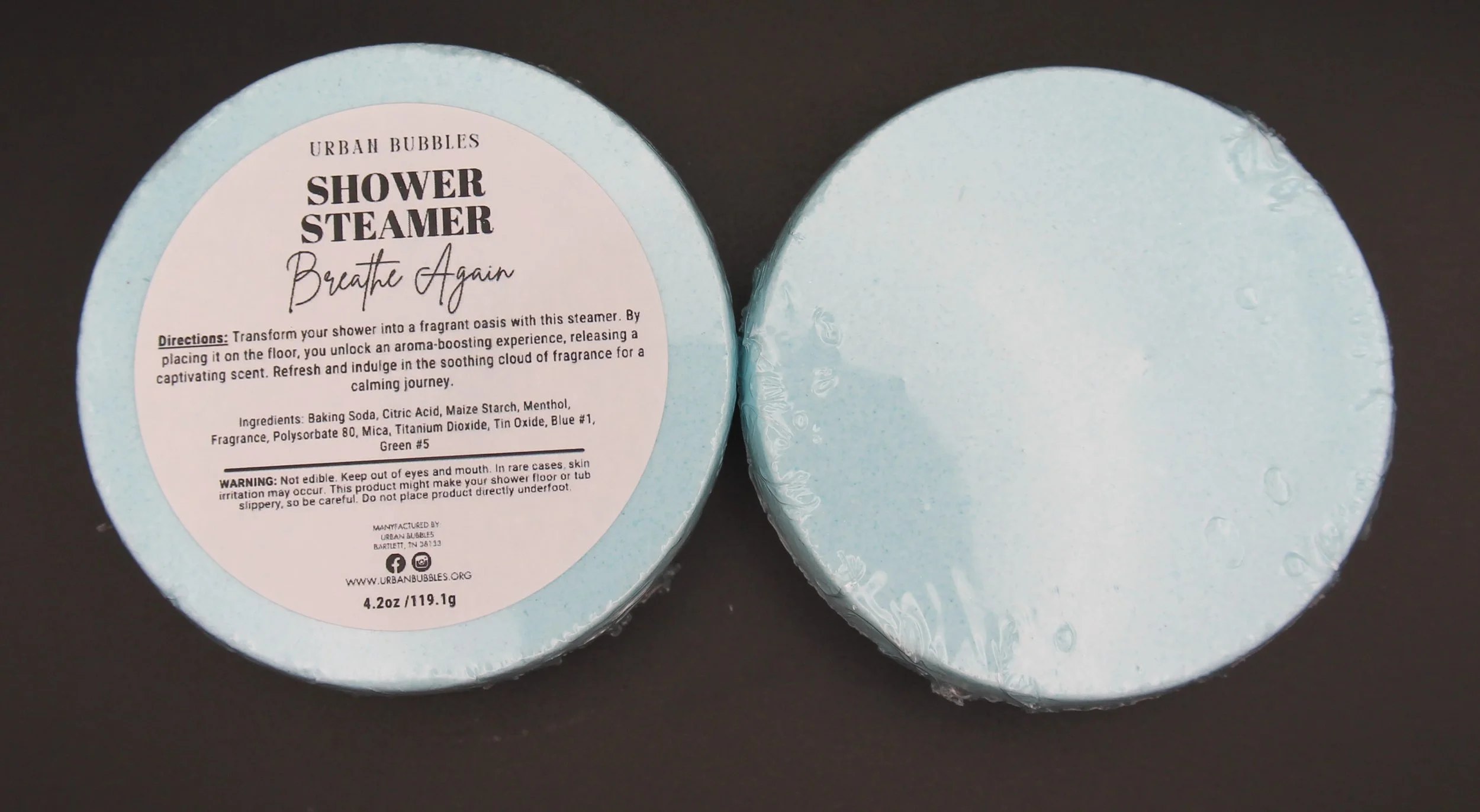 Breathe Again Shower Steamer — Urban Bubbles Urban Bubbles LLC Bath Products