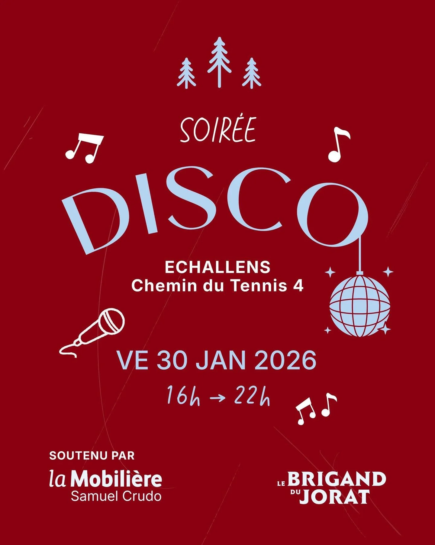 Une petite nostalgie des ann&eacute;es 70-80 ? &Ccedil;a tombe bien, nous aussi&hellip;Et on y rem&eacute;die, le vendredi 30 janvier d&egrave;s 16h00, avec notre Soir&eacute;e Discooo 🪩

Vos musiques pr&eacute;f&eacute;r&eacute;es, verres de blanc,