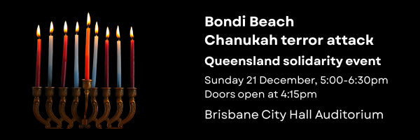 Bondi Beach Chanukah terror attack Queensland solidarity event