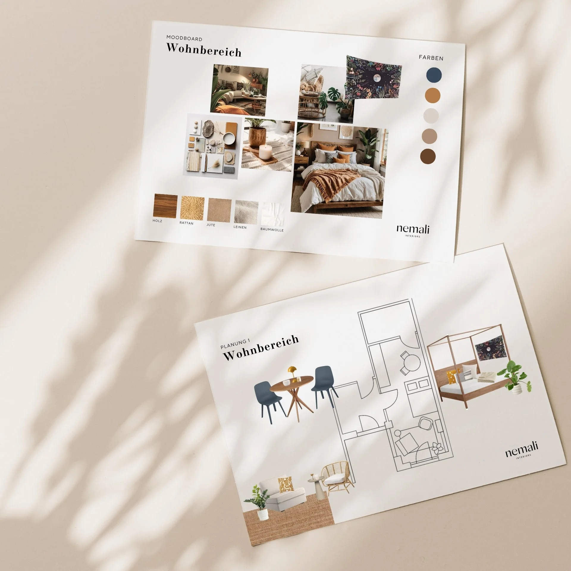 Einrichtungskonzept für eine Studio-Wohnung