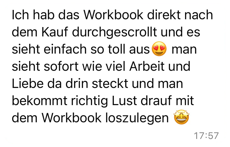 Feedback einer Kundin zum Stilmanufaktur Workbook