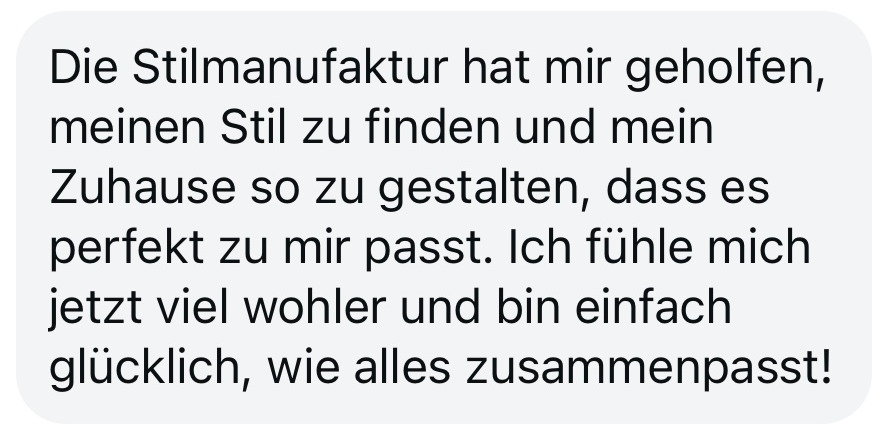 Feedback einer Kundin zum Stilmanufaktur Workbook