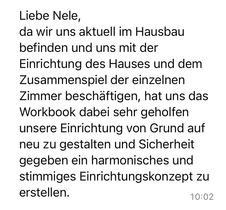 Feedback einer Kundin zum Stilmanufaktur Workbook