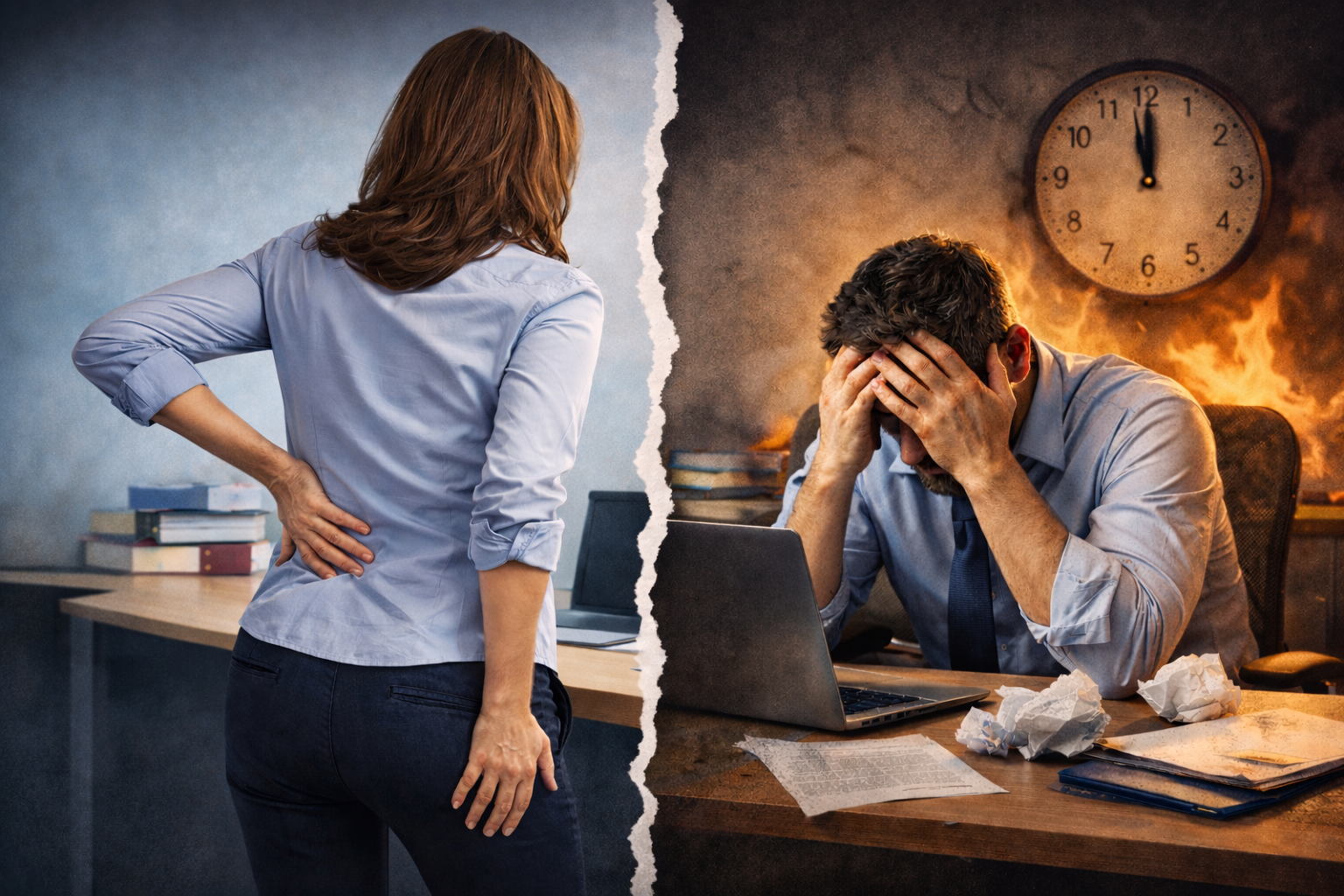 Lieber Bandscheibenvorfall als Burnout?