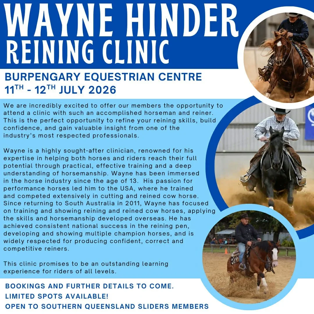 Wayne Hinder Reining Clinic