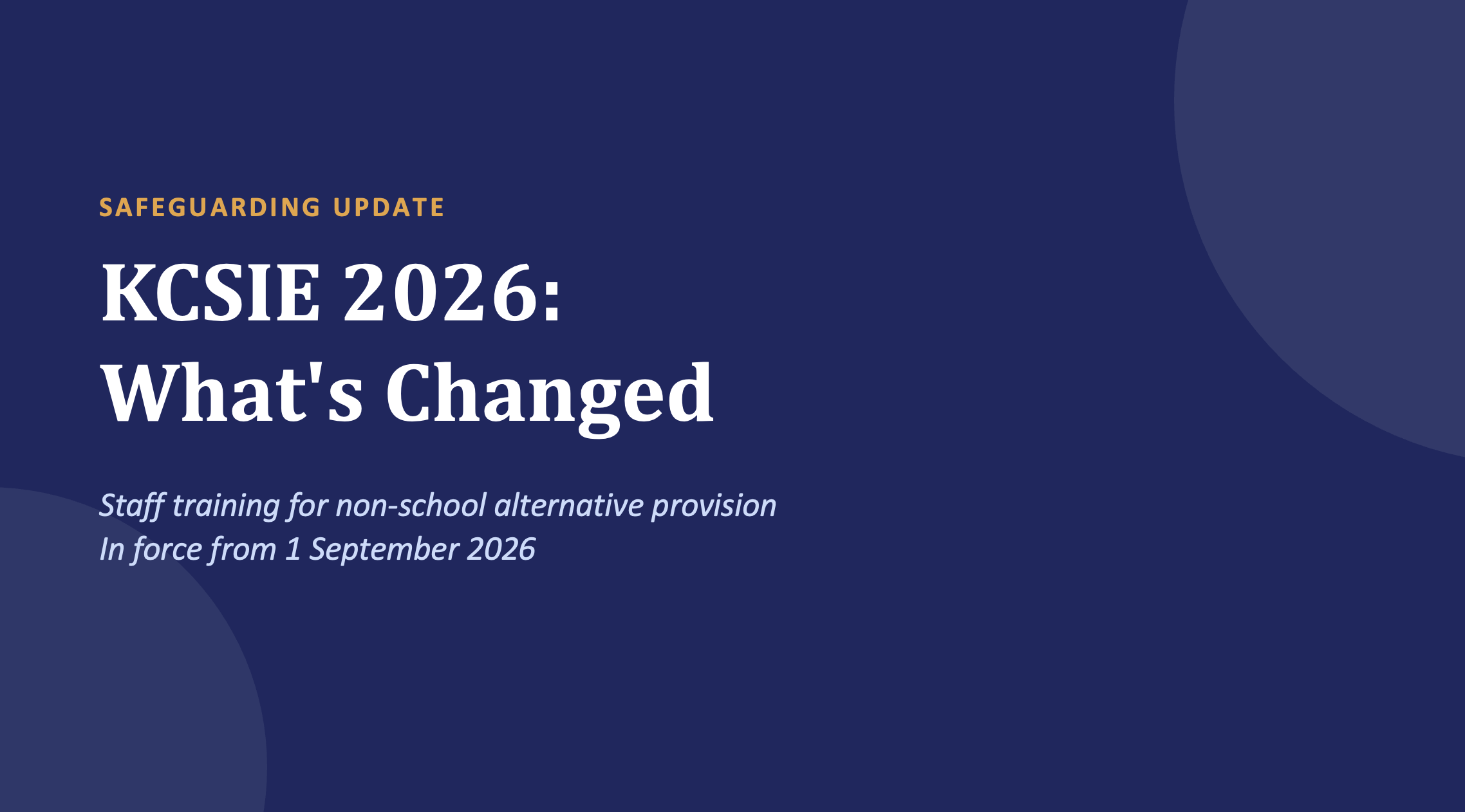KCSIE 2026 for Non-School APs