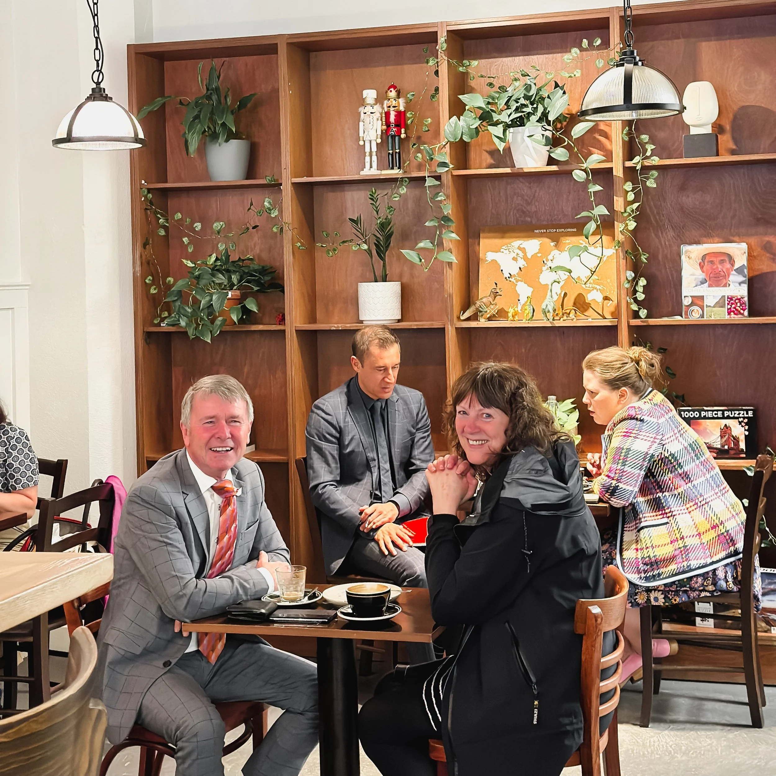 Friends enjoying a coffee