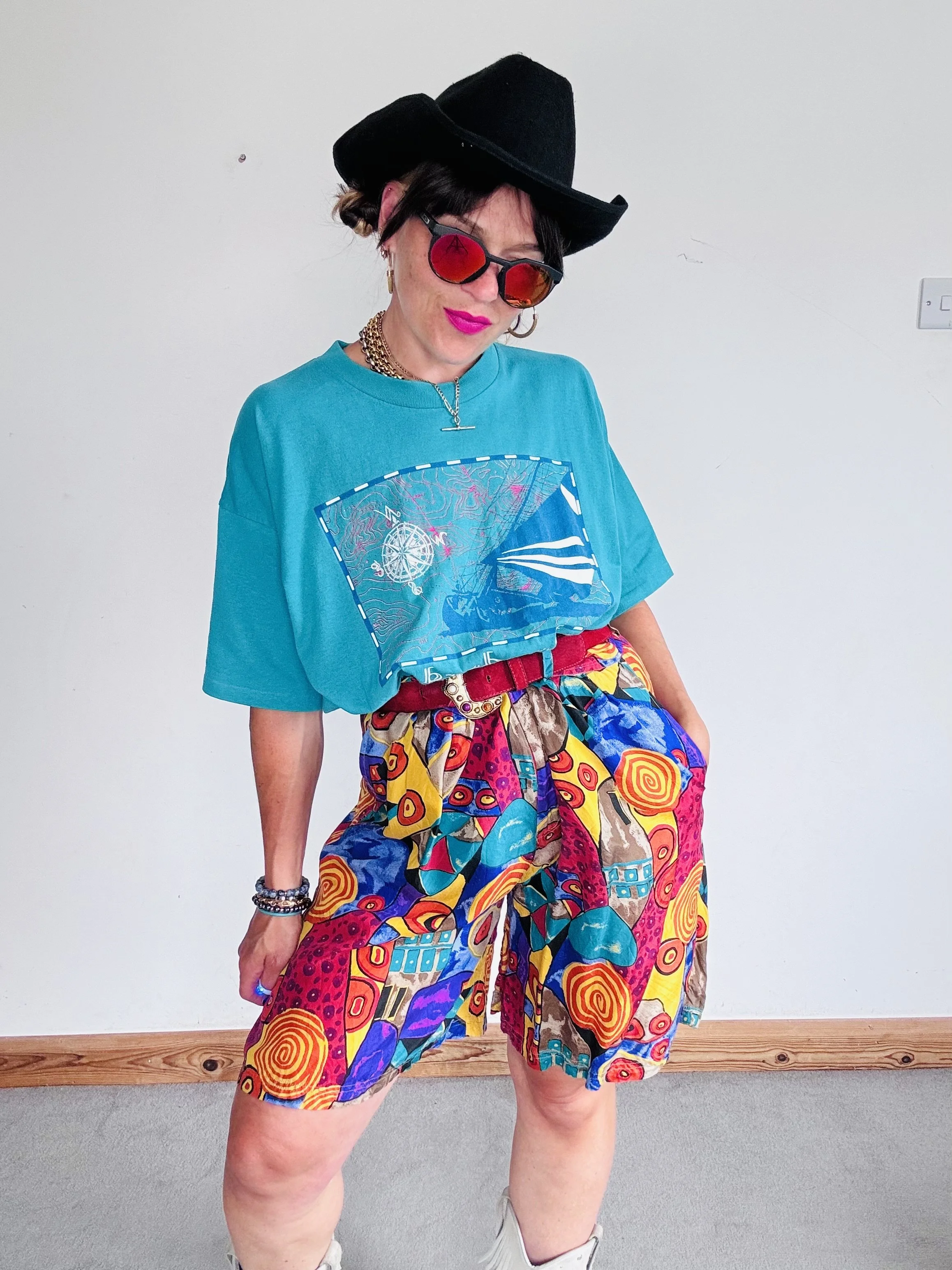 Crazy 80’s silk shorts