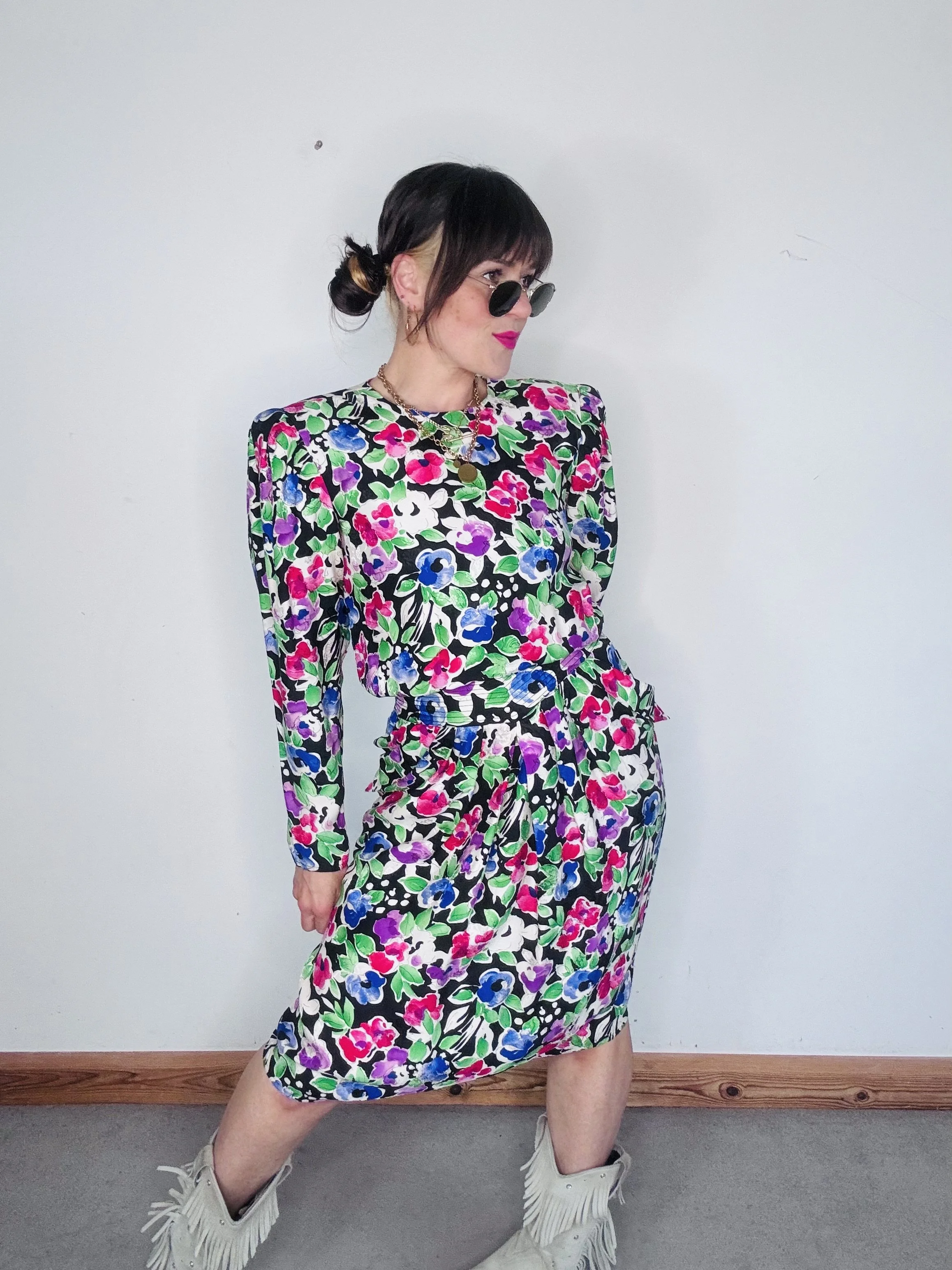 Statement MAGGIE LONDON silk floral dress