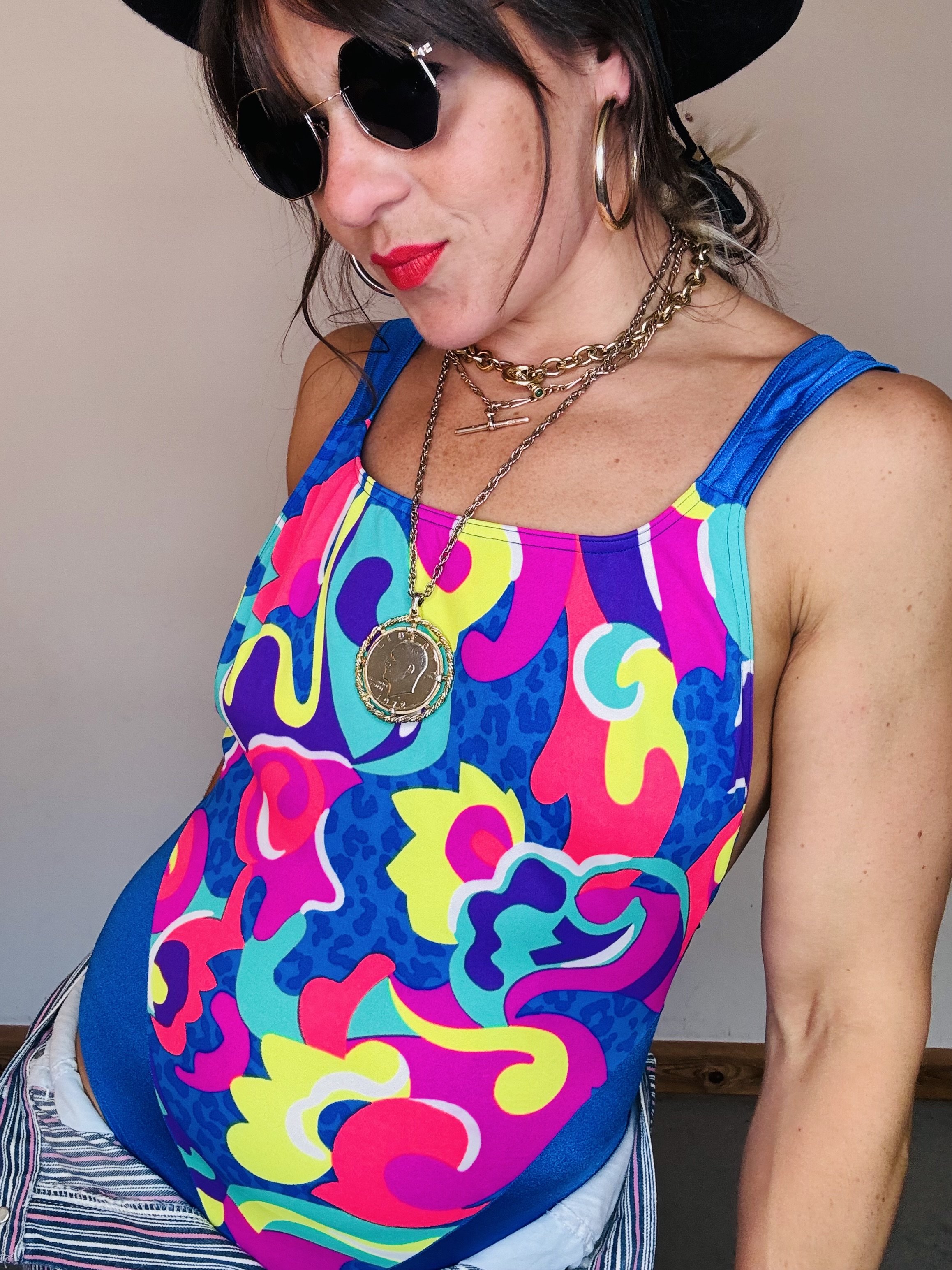 Mega 80’s neon swimsuit/leotard