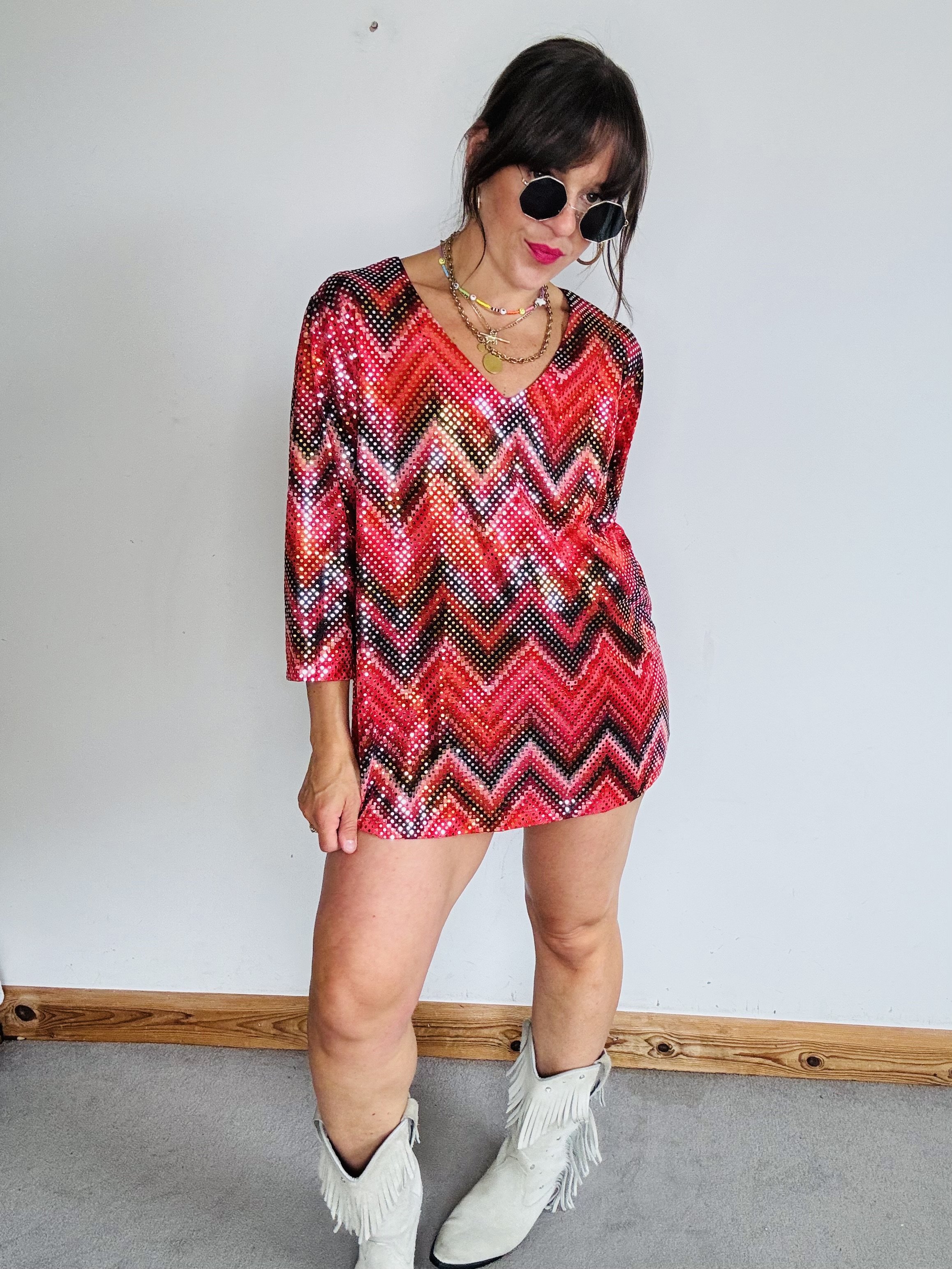 Amazing 90’s sequin disco blouse